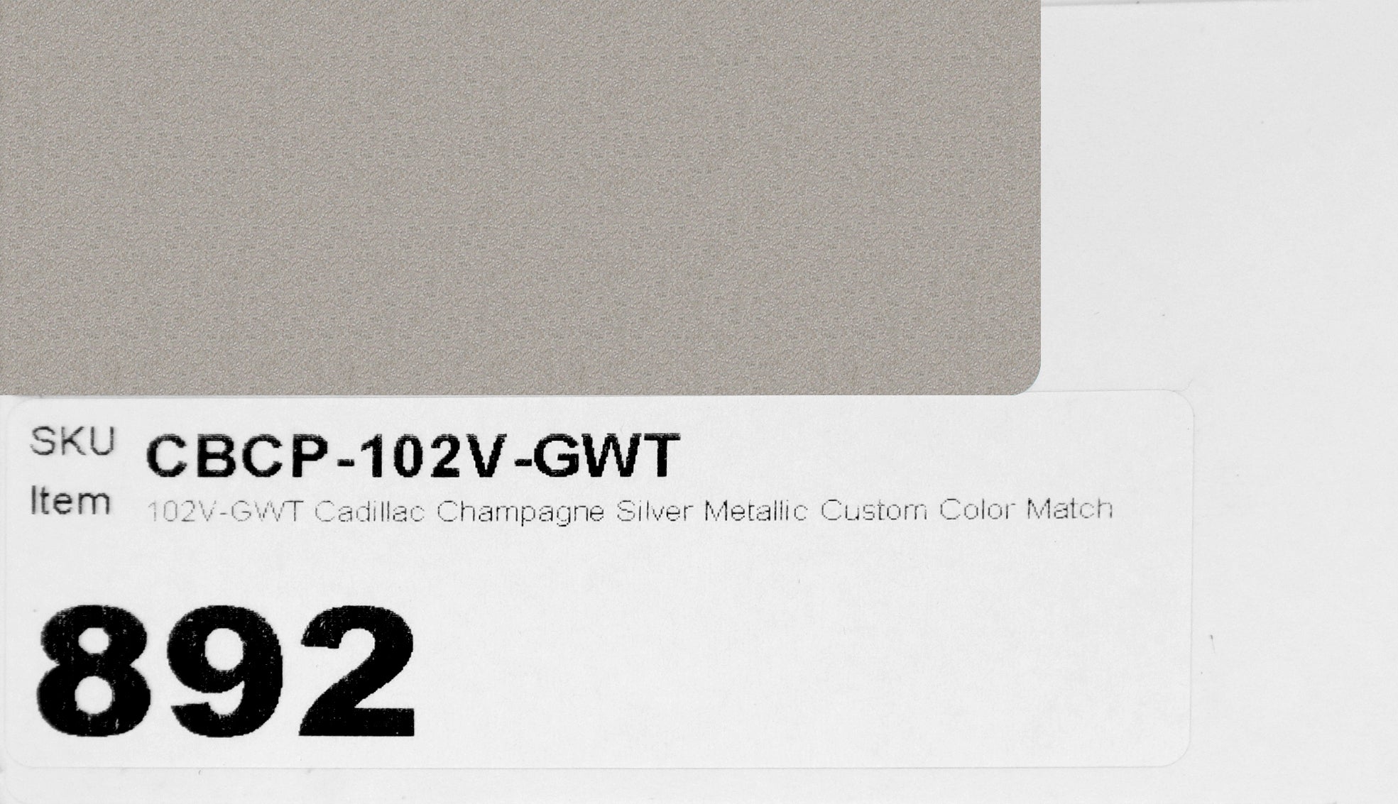 102V-GWT Cadillac Champagne Silver Metallic Custom Color Match Brake Caliper Paint