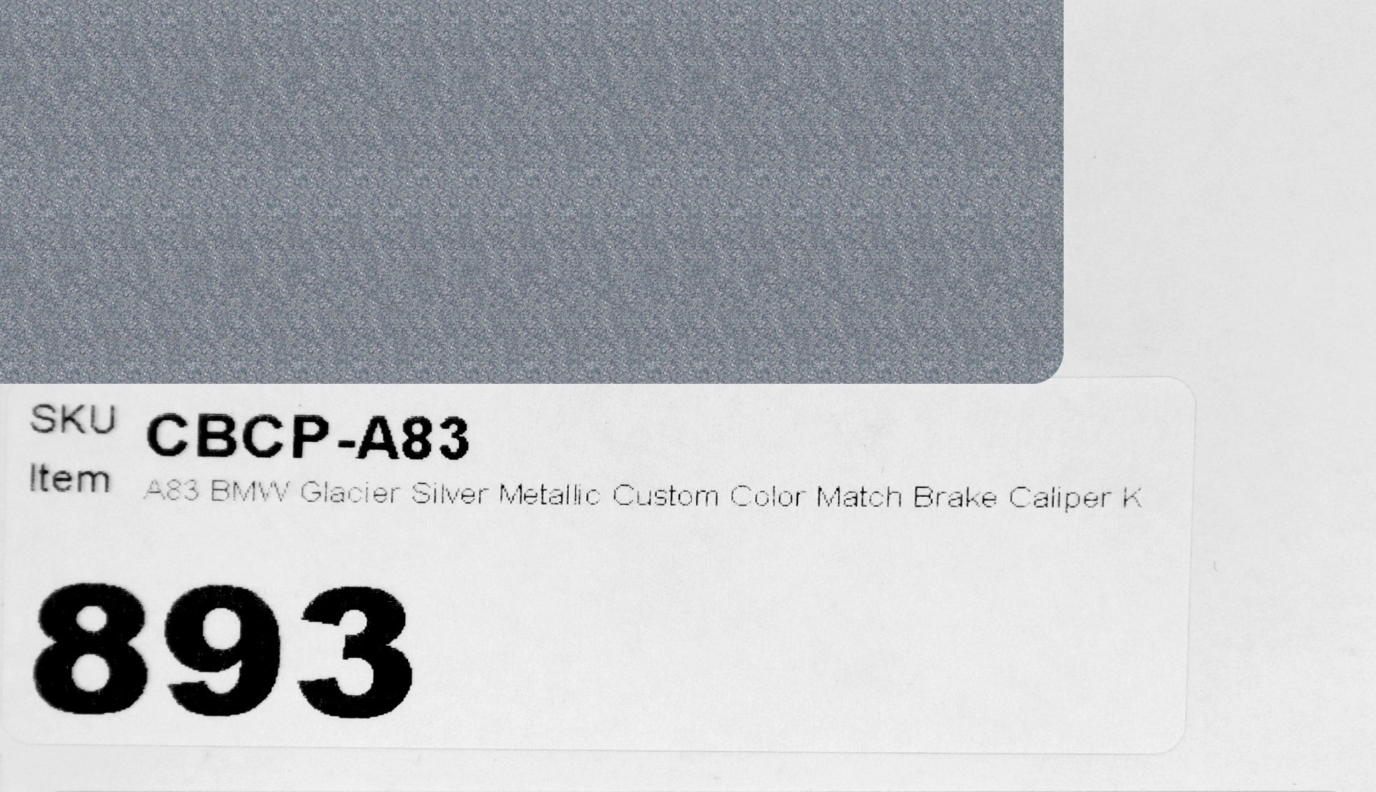 A83 BMW Glacier Silver Metallic Custom Color Match Brake Caliper Paint