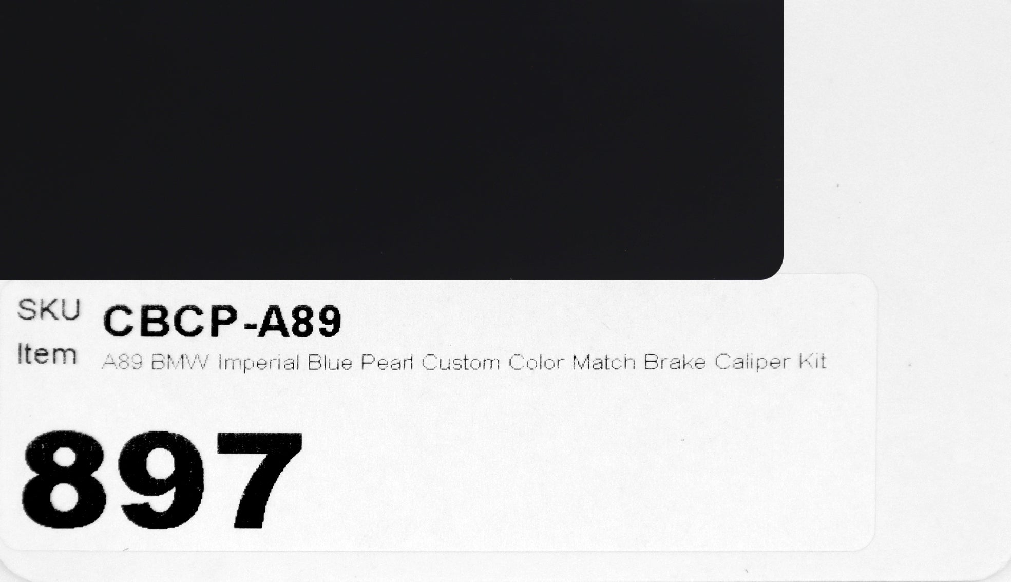 A89 BMW Imperial Blue Pearl Custom Color Match Brake Caliper Paint