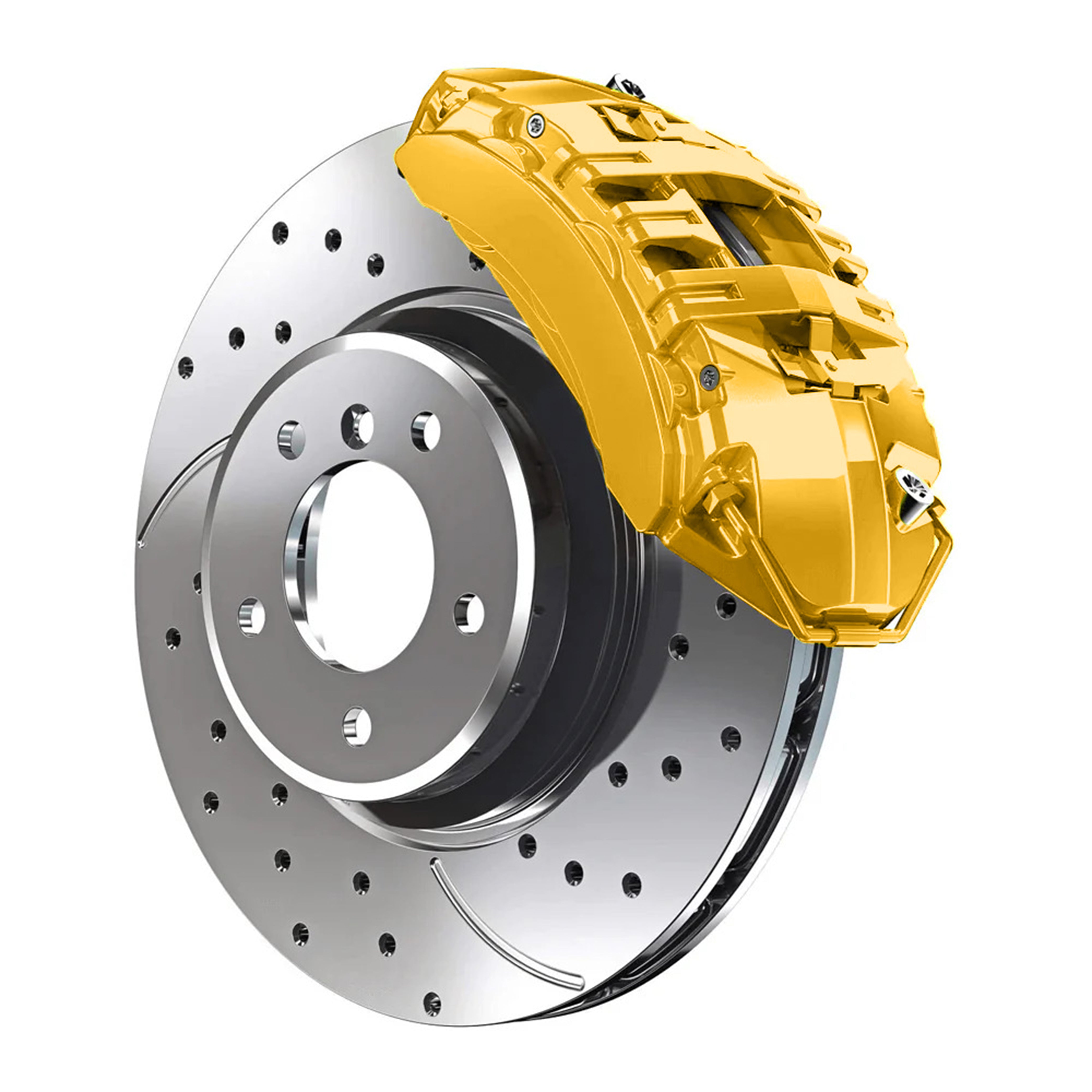 D6 Screaming Yellow Ford Mustang Custom Color Match Brake Caliper Paint