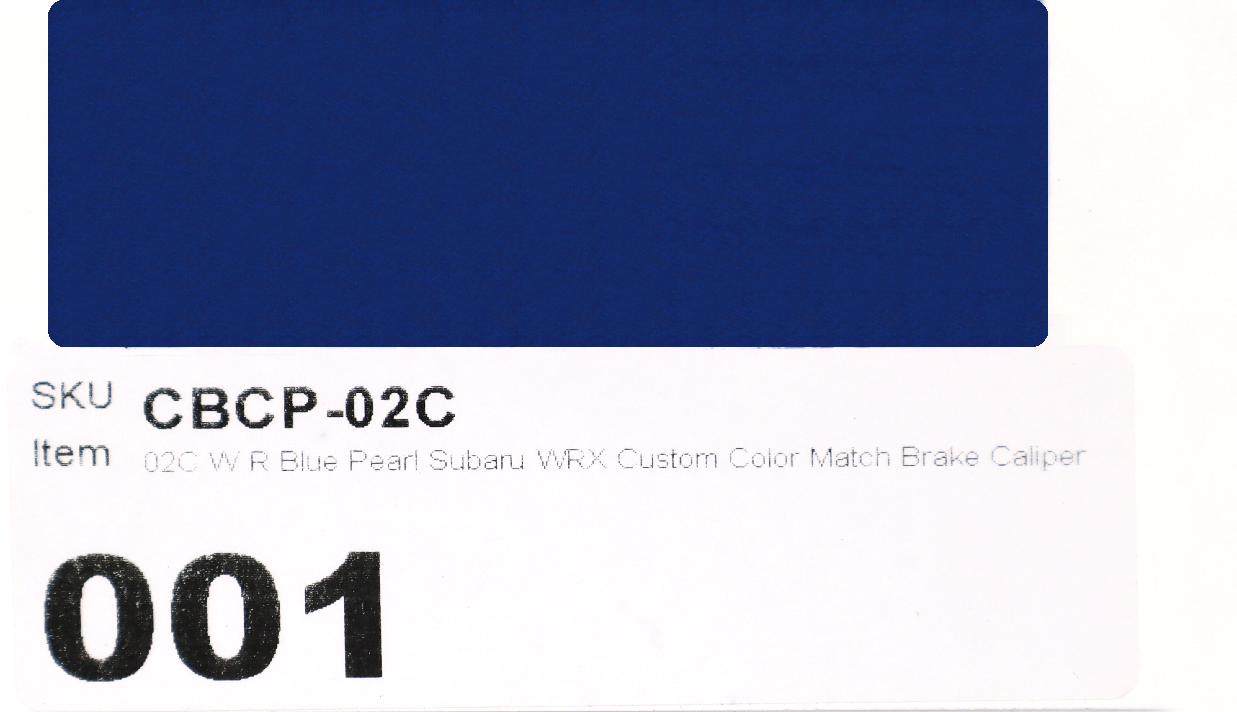 02C W R Blue Pearl Subaru WRX Custom Color Match Brake Caliper Paint
