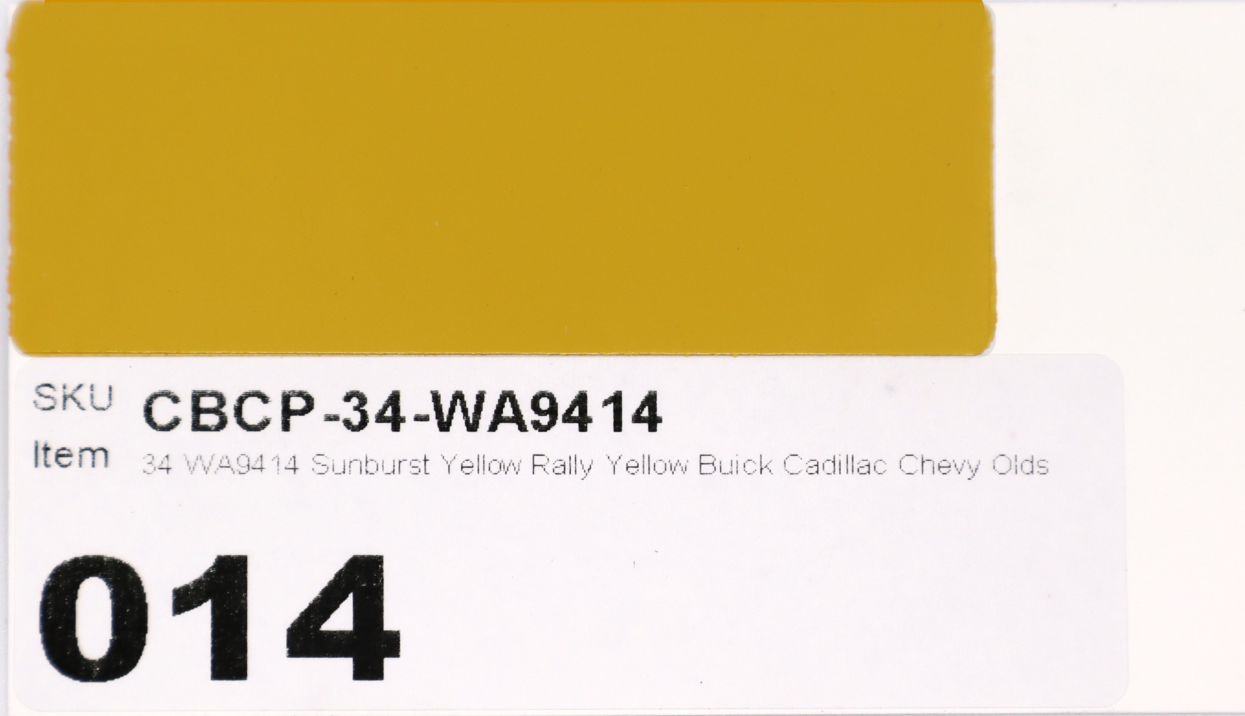34 WA9414 Sunburst Yellow Rally Yellow Buick Cadillac Chevy Olds Pontiac Saturn Brake Caliper Paint