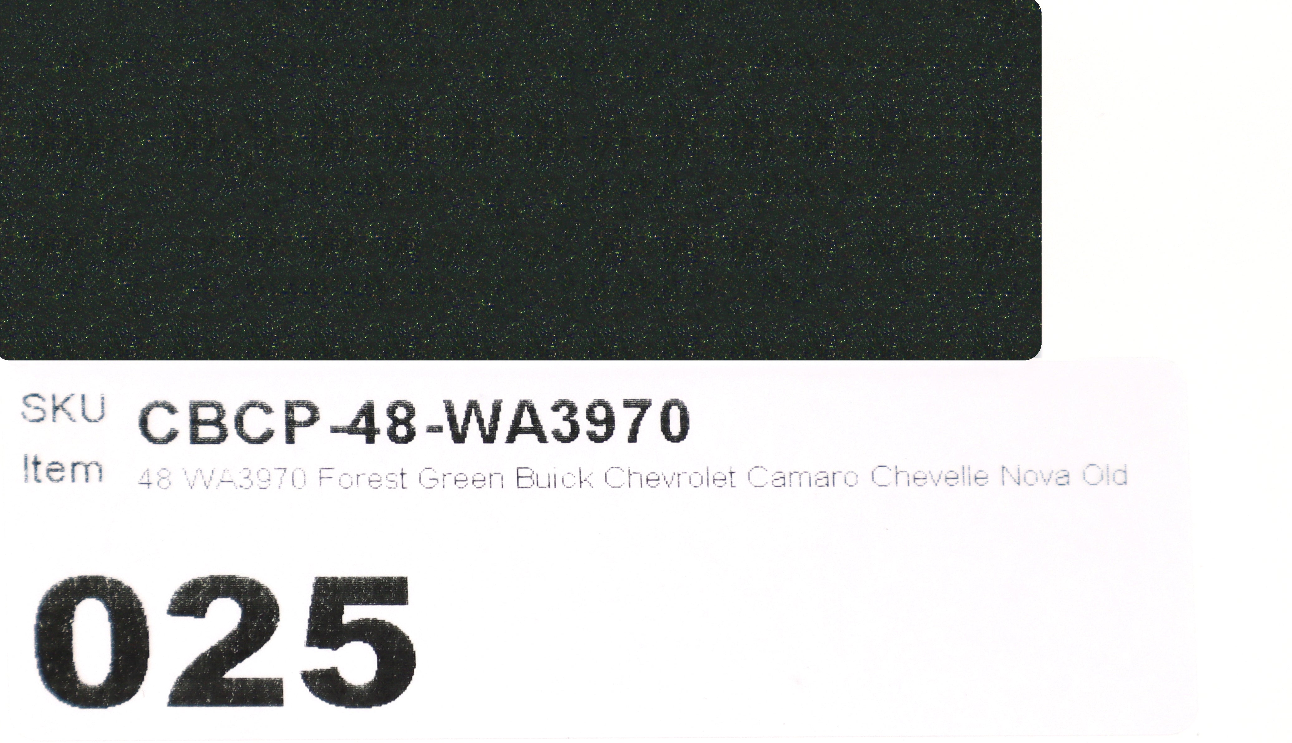 48 WA3970 Forest Green Buick Chevrolet Camaro Chevelle Nova Oldsmobile Pontiac Brake Caliper Paint
