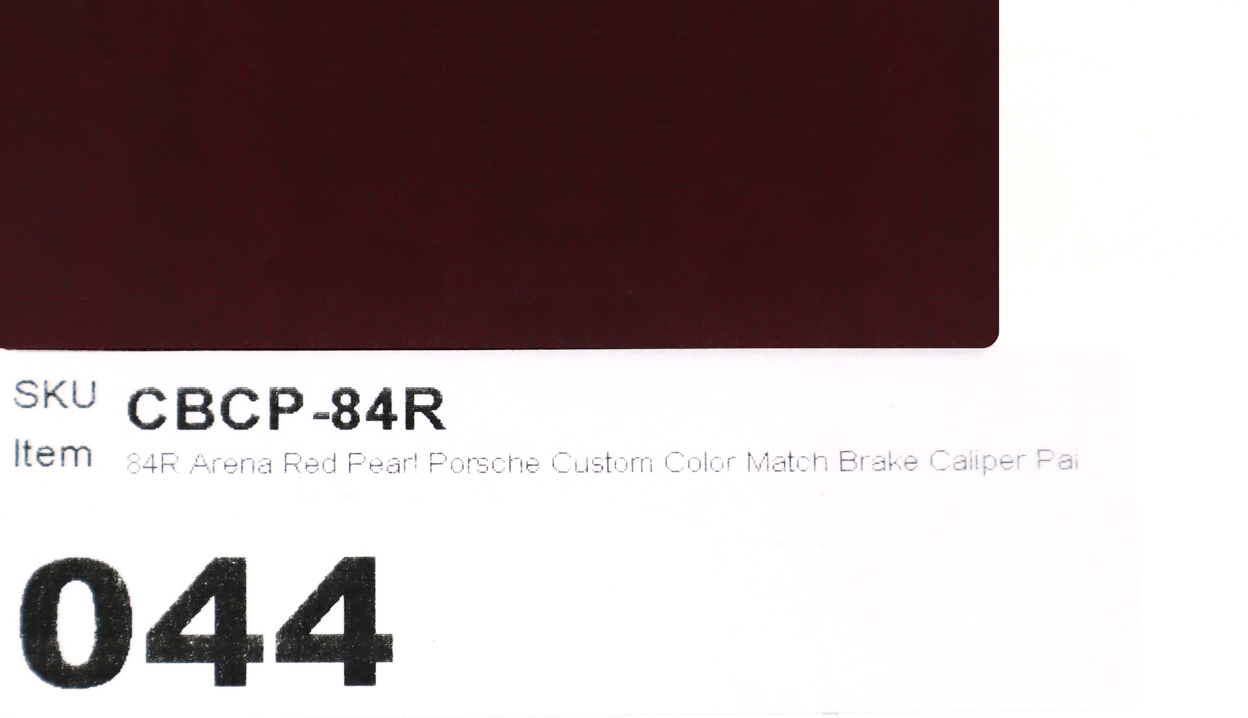 84R Arena Red Pearl Porsche Custom Color Match Brake Caliper Paint