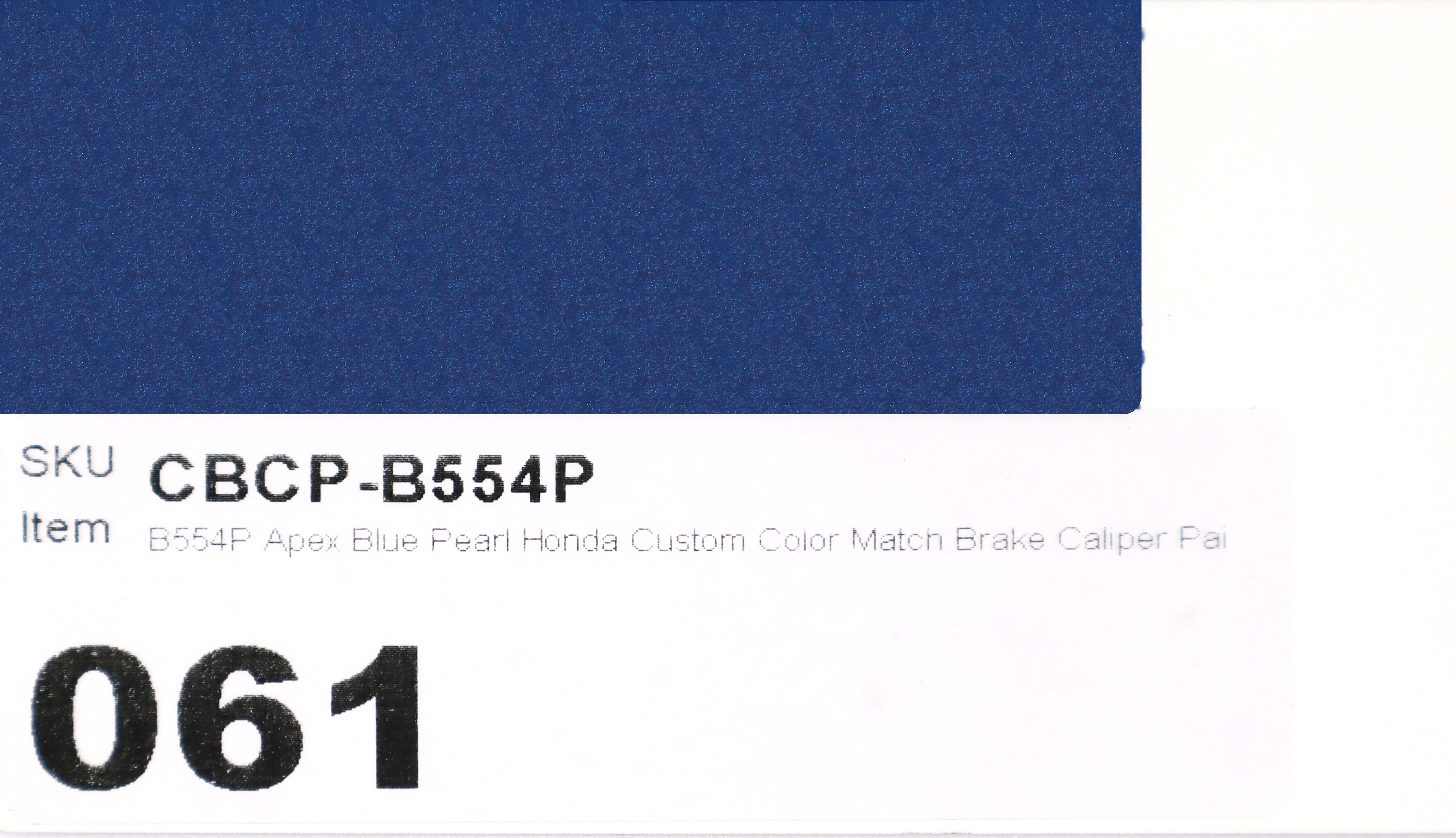 B554P Apex Blue Pearl Honda Custom Color Match Brake Caliper Paint