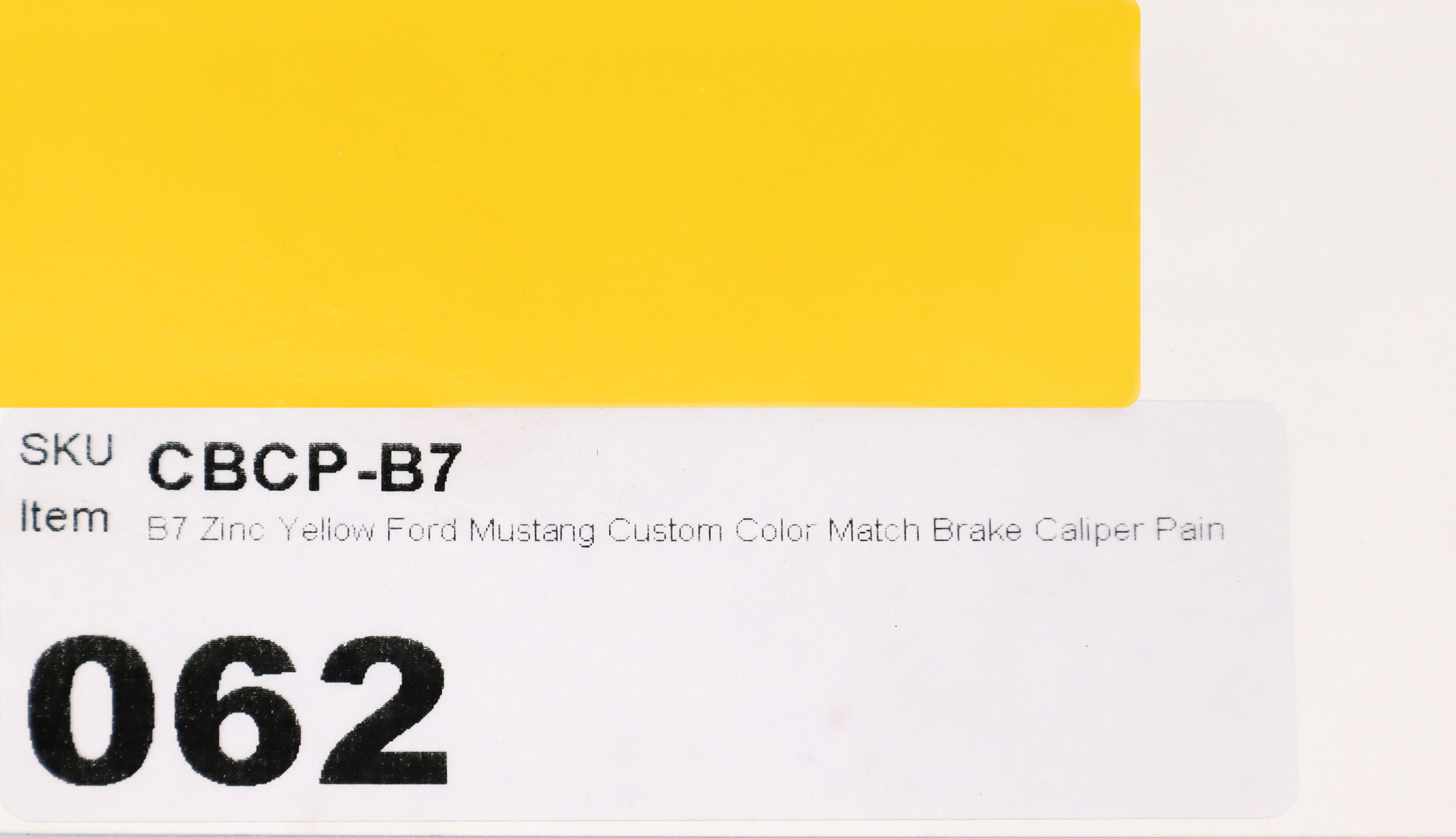 B7 Zinc Yellow Ford Mustang Custom Color Match Brake Caliper Paint