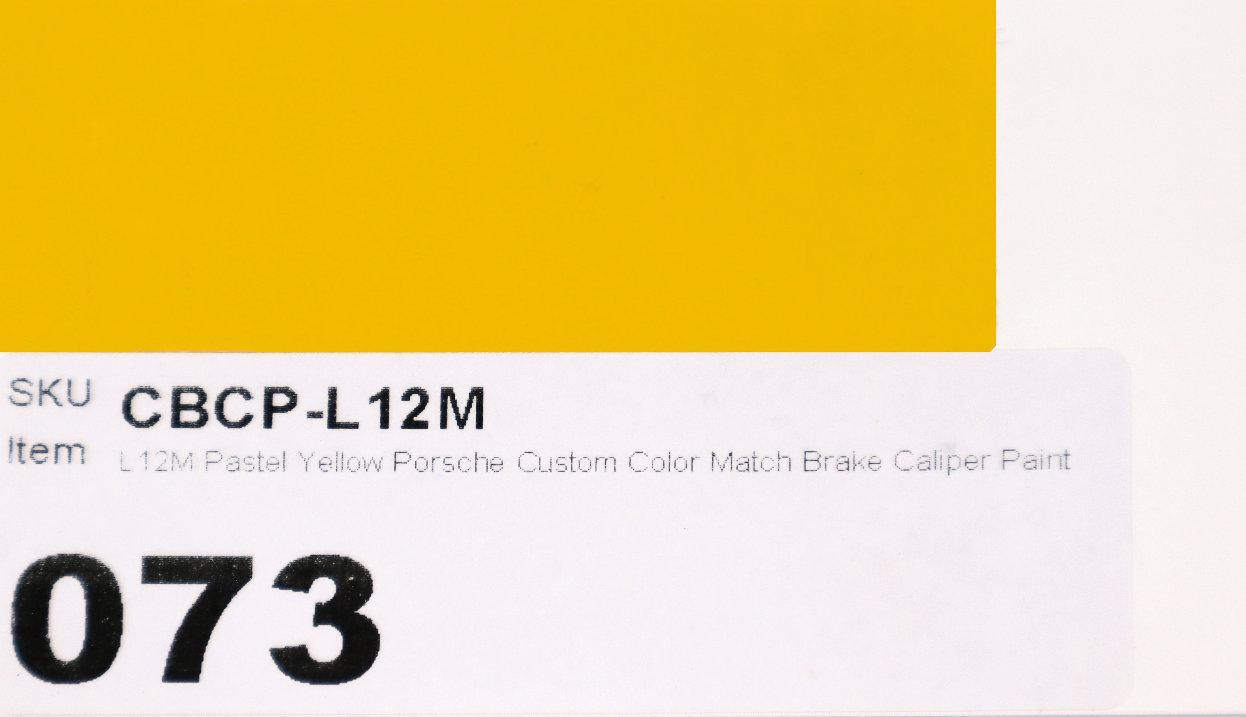 L12M Pastel Yellow Porsche Custom Color Match Brake Caliper Paint