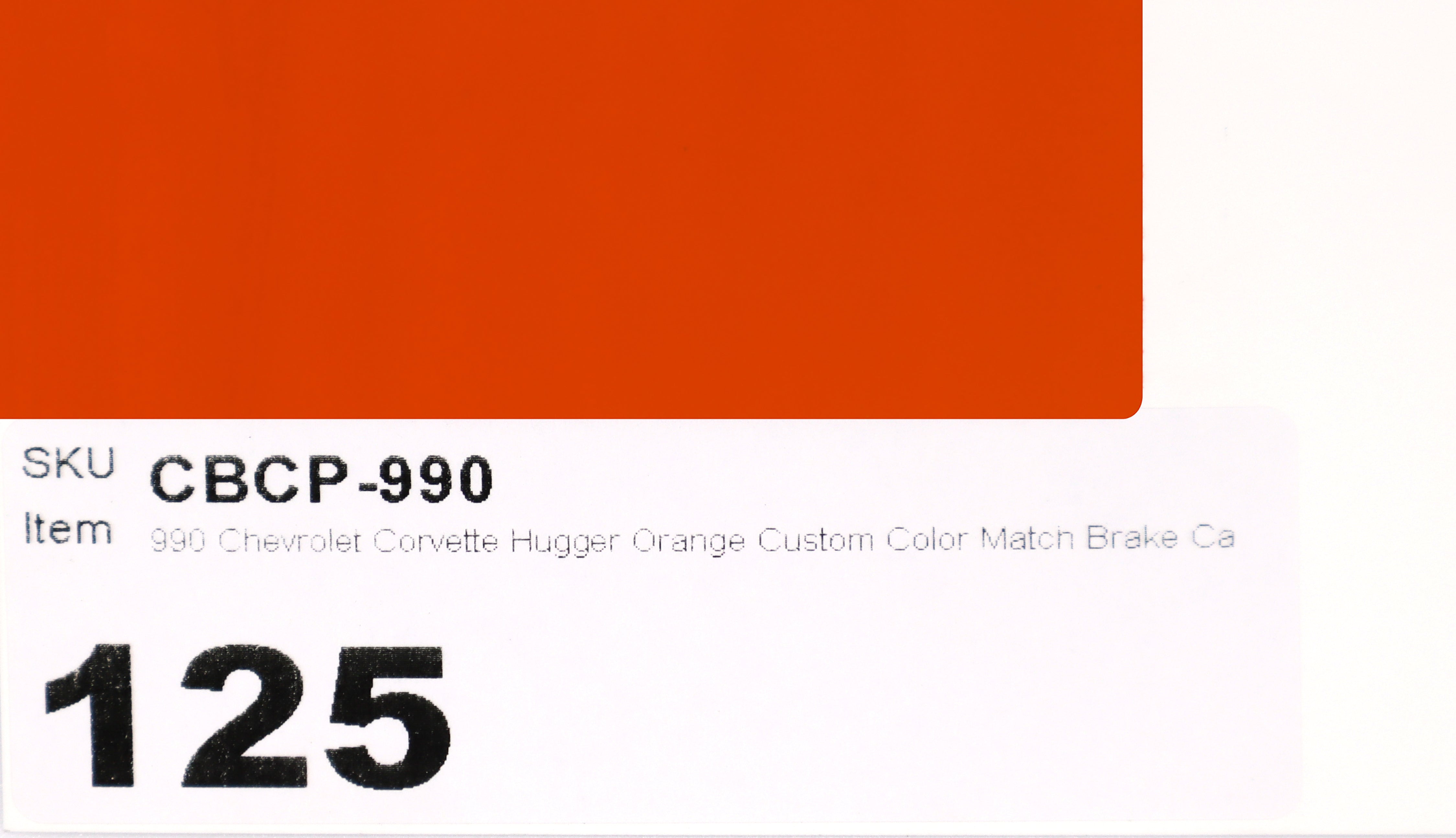 990 Chevrolet Corvette Hugger Orange Custom Color Match Brake Caliper Paint