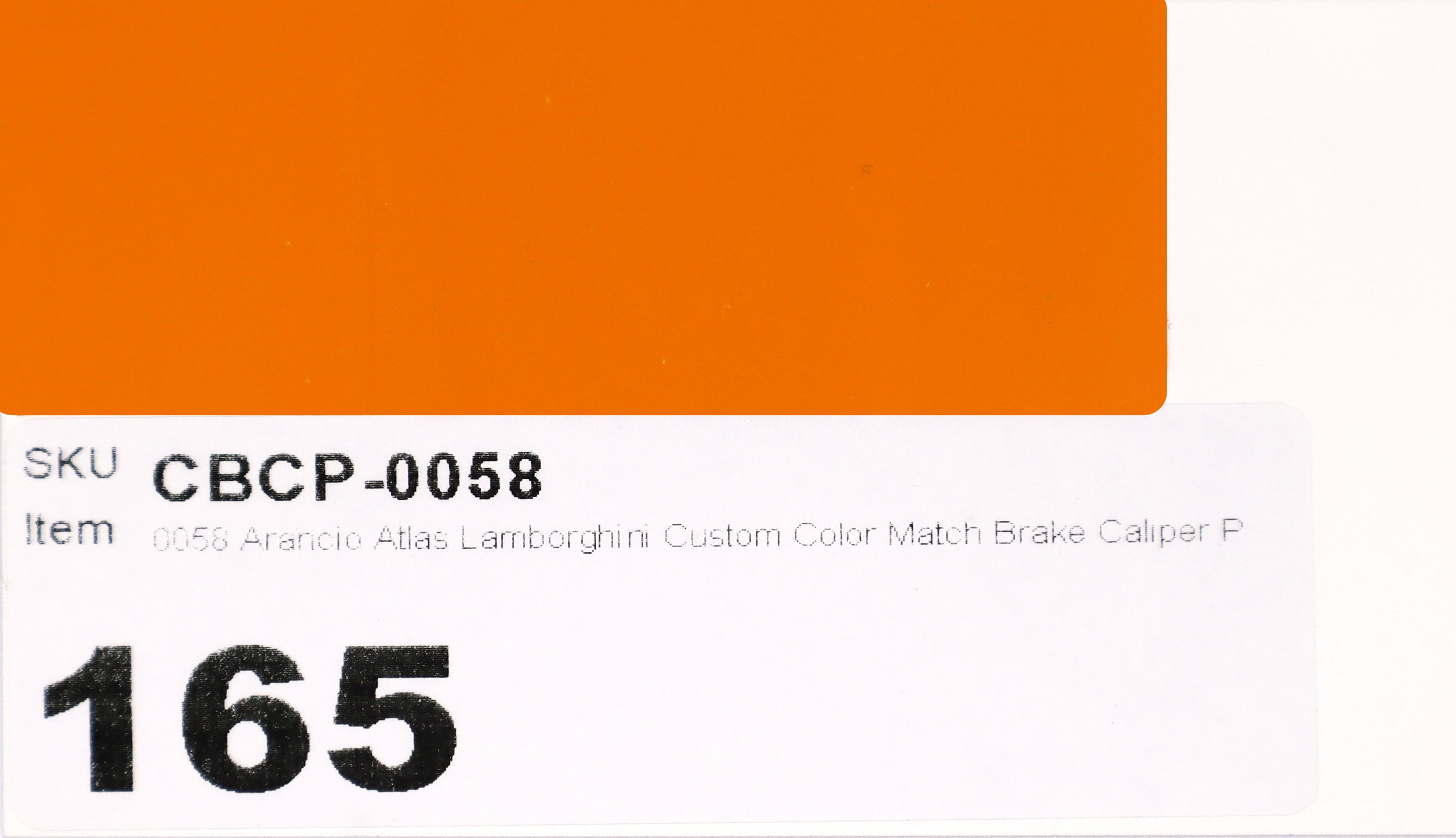 0058 Arancio Atlas Lamborghini Custom Color Match Brake Caliper Paint