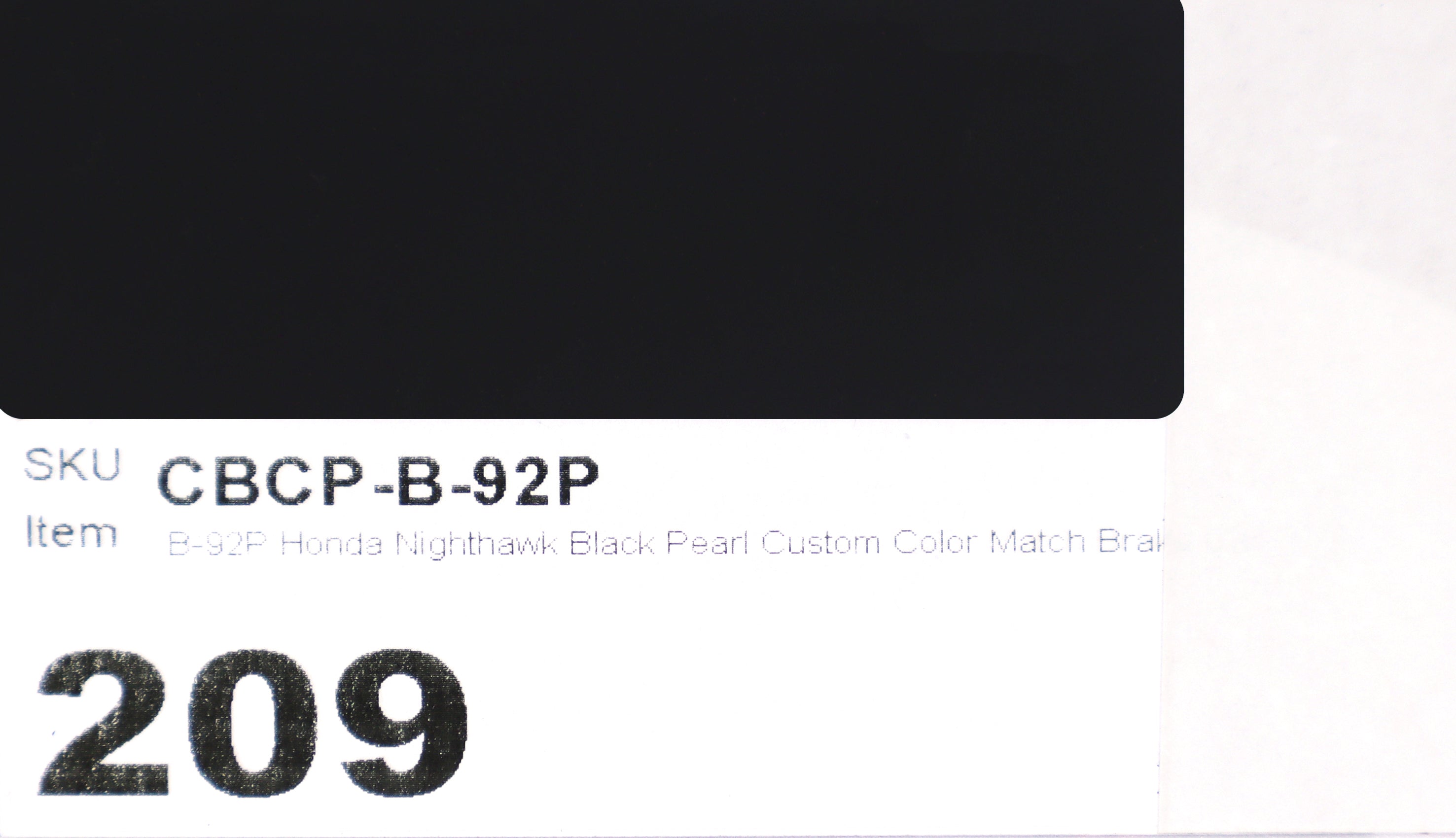 B-92P Honda Nighthawk Black Pearl Custom Color Match Brake Caliper Paint