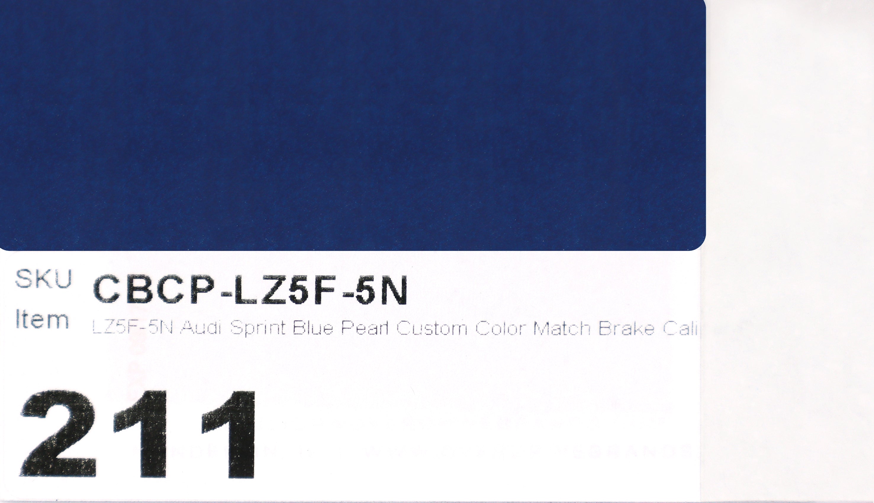 LZ5F-5N Audi Sprint Blue Pearl Custom Color Match Brake Caliper Paint