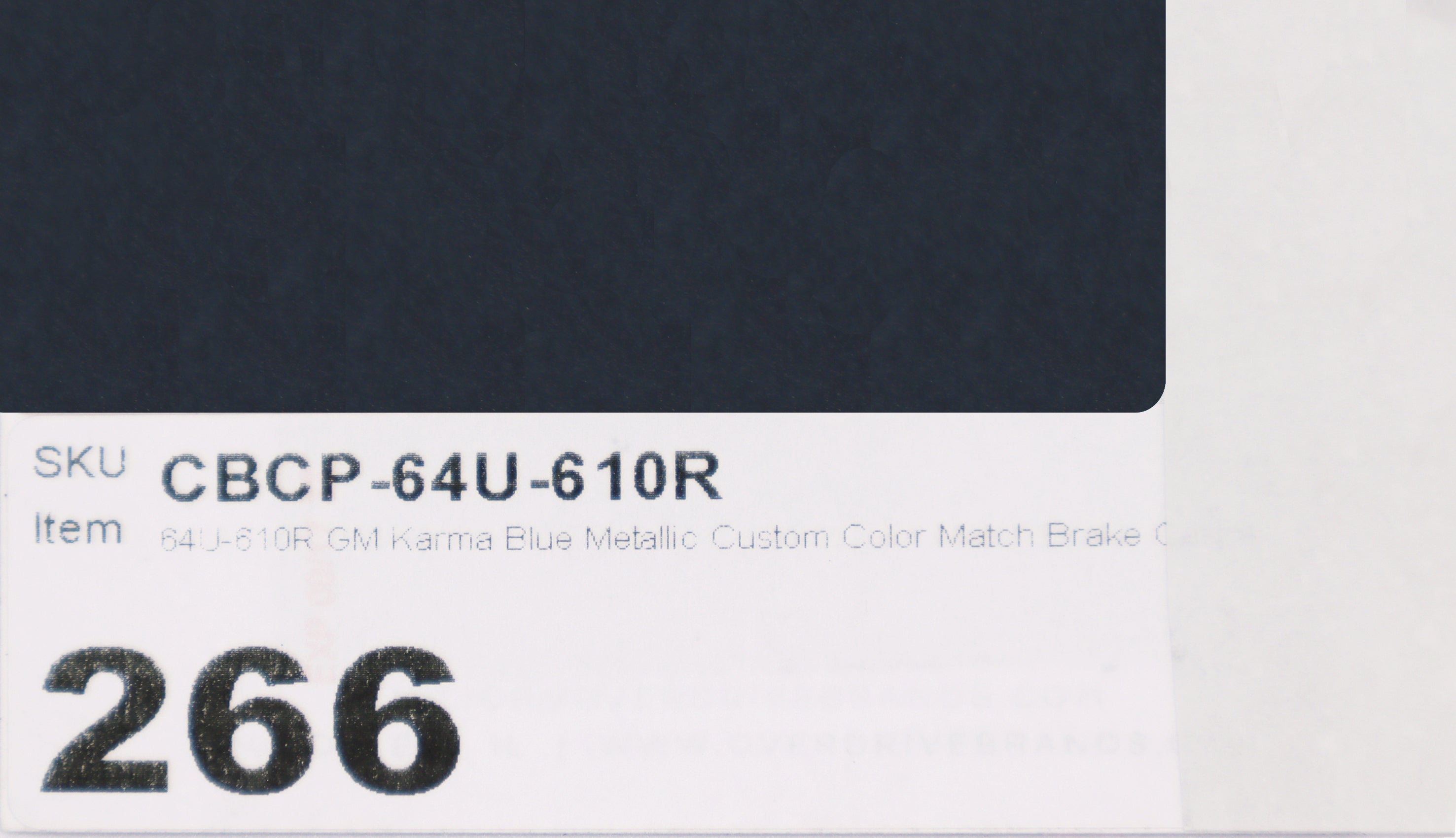 64U-610R GM Karma Blue Metallic Custom Color Match Brake Caliper Paint Kit