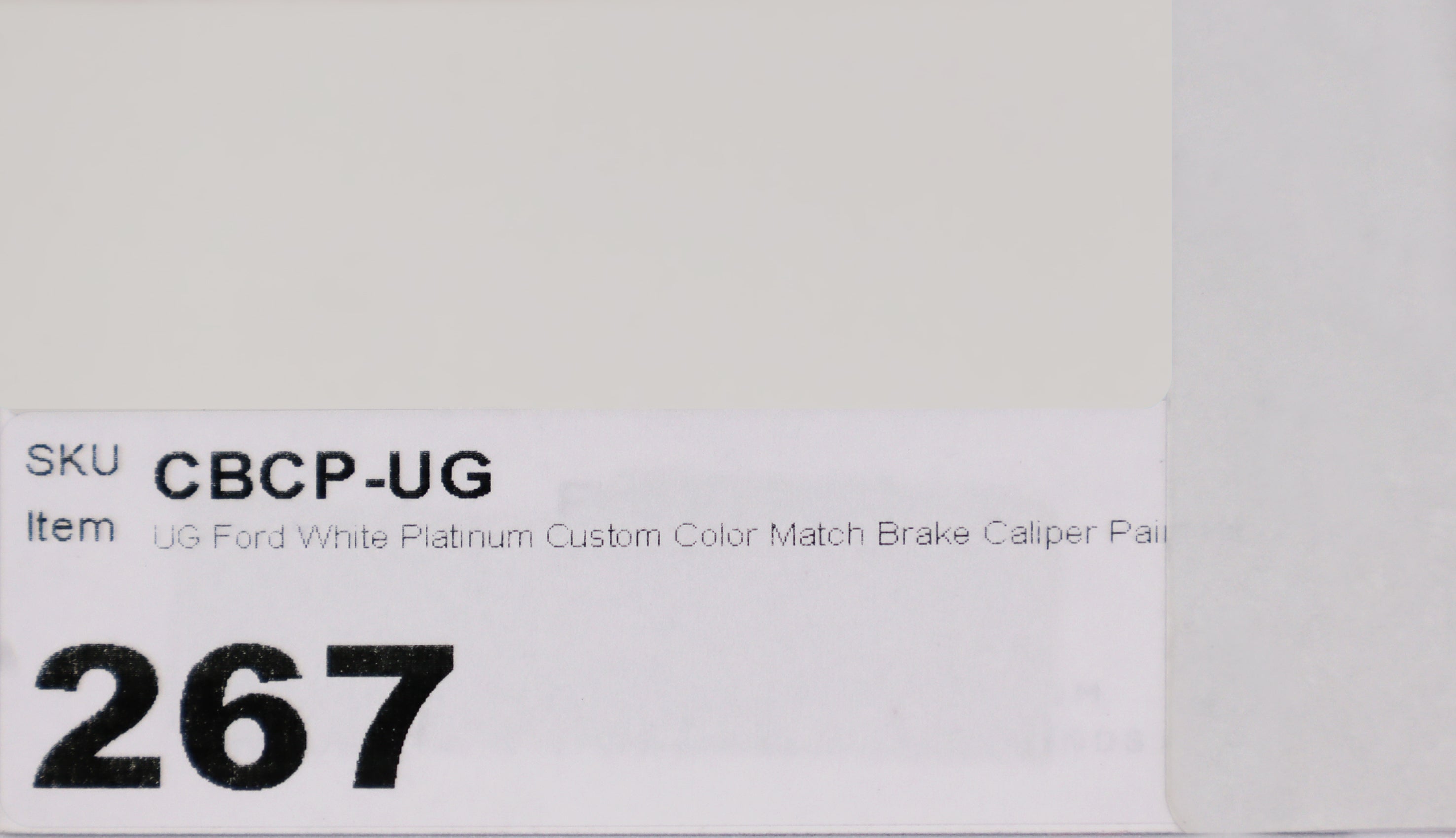 UG Ford White Platinum Custom Color Match Brake Caliper Paint Kit