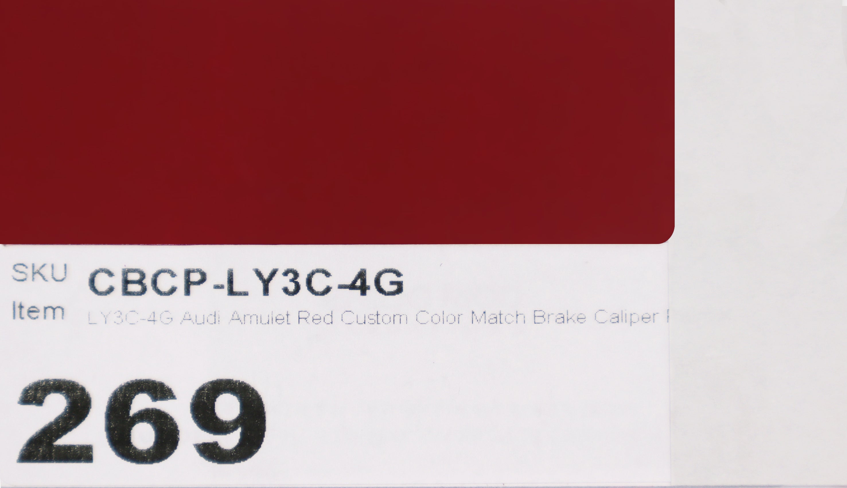 LY3C-4G Audi Amulet Red Custom Color Match Brake Caliper Paint Kit