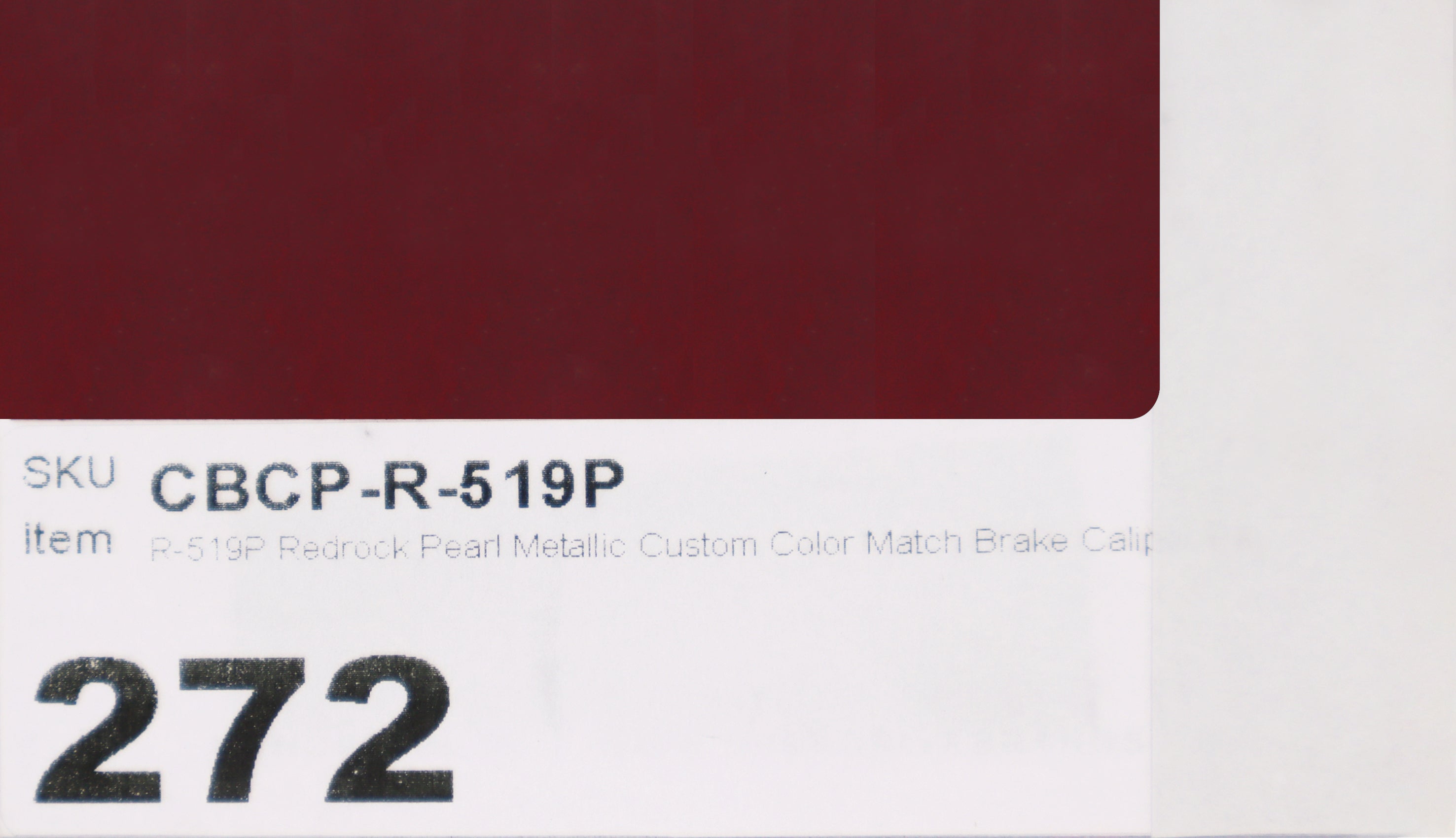 R-519P Redrock Pearl Metallic Custom Color Match Brake Caliper Paint Kit