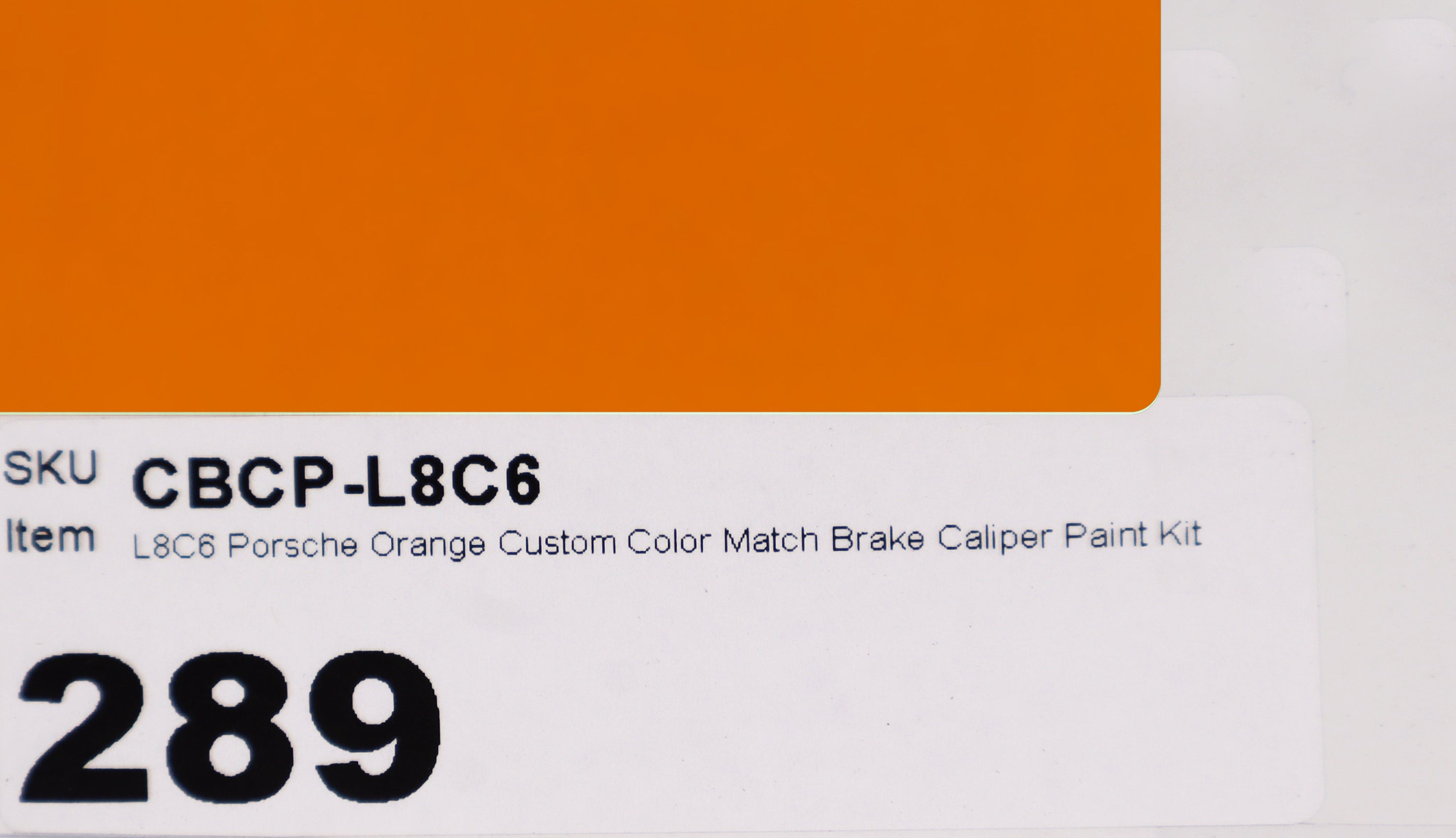 8C6 Porsche Boxster Orange Custom Color Match Brake Caliper Paint