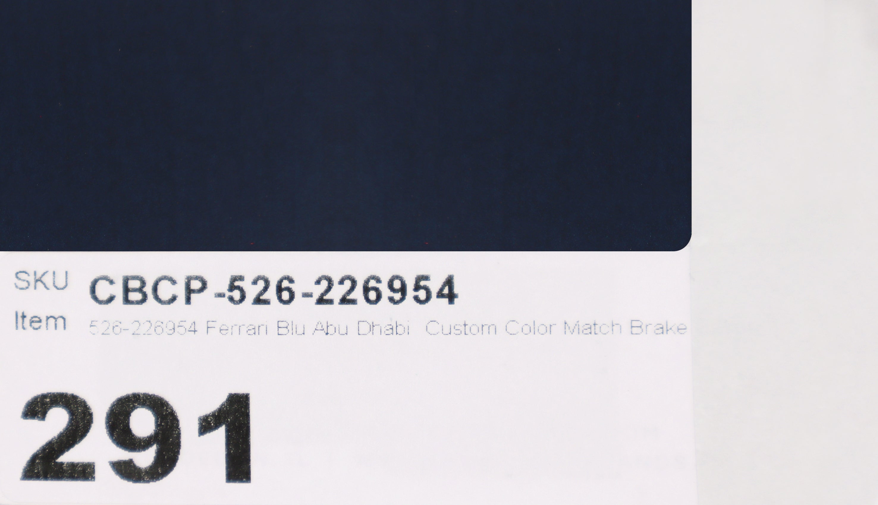 526-226954 Ferrari Blu Abu Dhabi Custom Color Match Brake Caliper Paint Kit