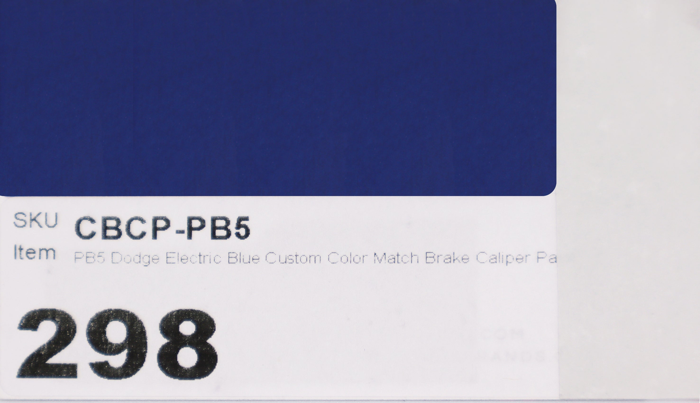 PB5 Dodge Electric Blue Custom Color Match Brake Caliper Paint