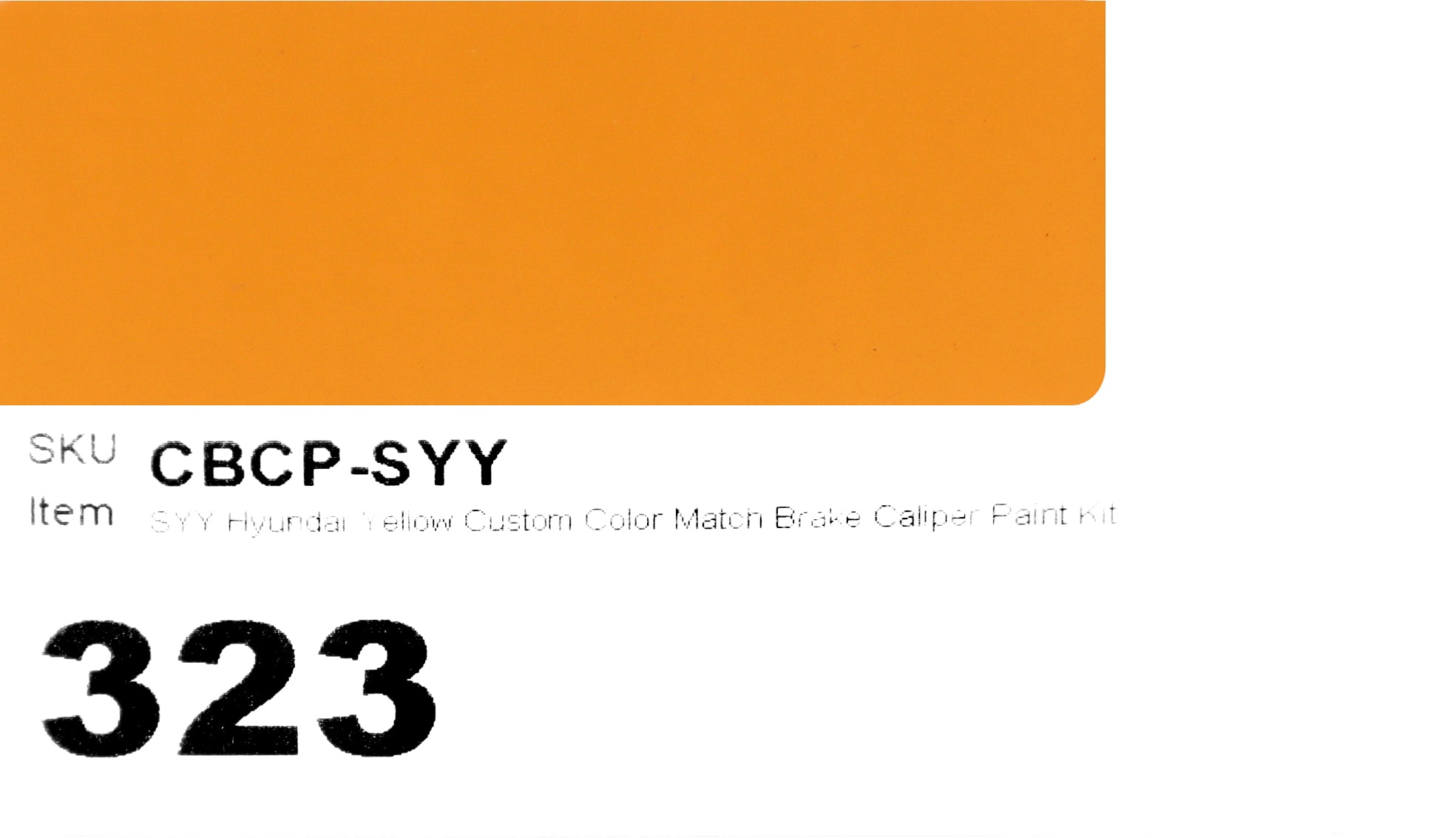 SYY Hyundai Yellow Custom Color Match Brake Caliper Paint Kit