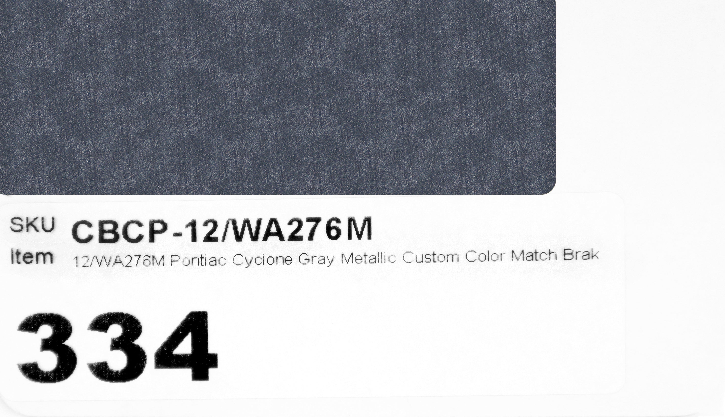 12-WA276M Pontiac Cyclone Gray Metallic Custom Color Match Brake Caliper Paint kit