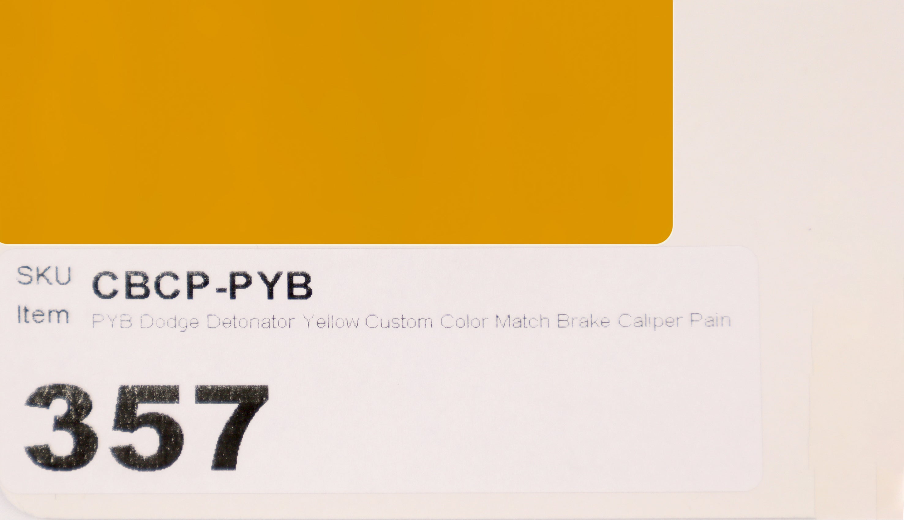PYB Dodge Detonator Yellow Custom Color Match Brake Caliper Paint Kit