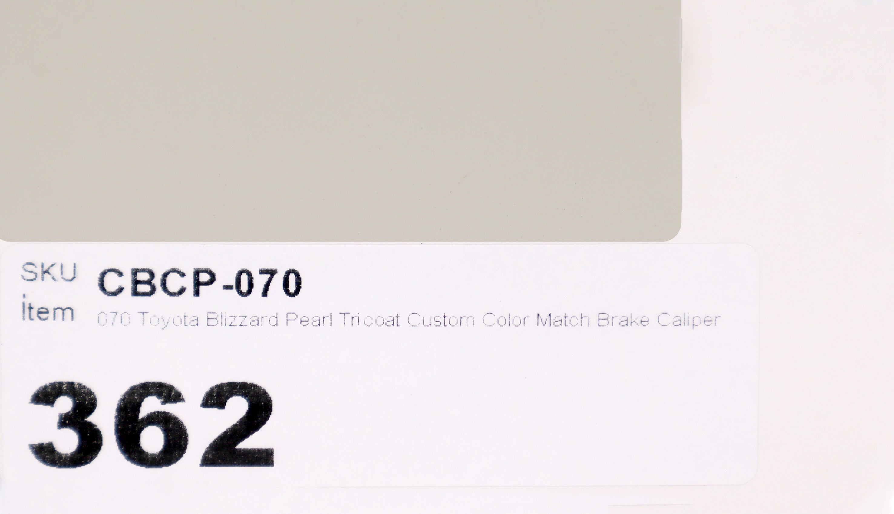 070 Toyota Blizzard Pearl Tricoat Custom Color Match Brake Caliper Paint