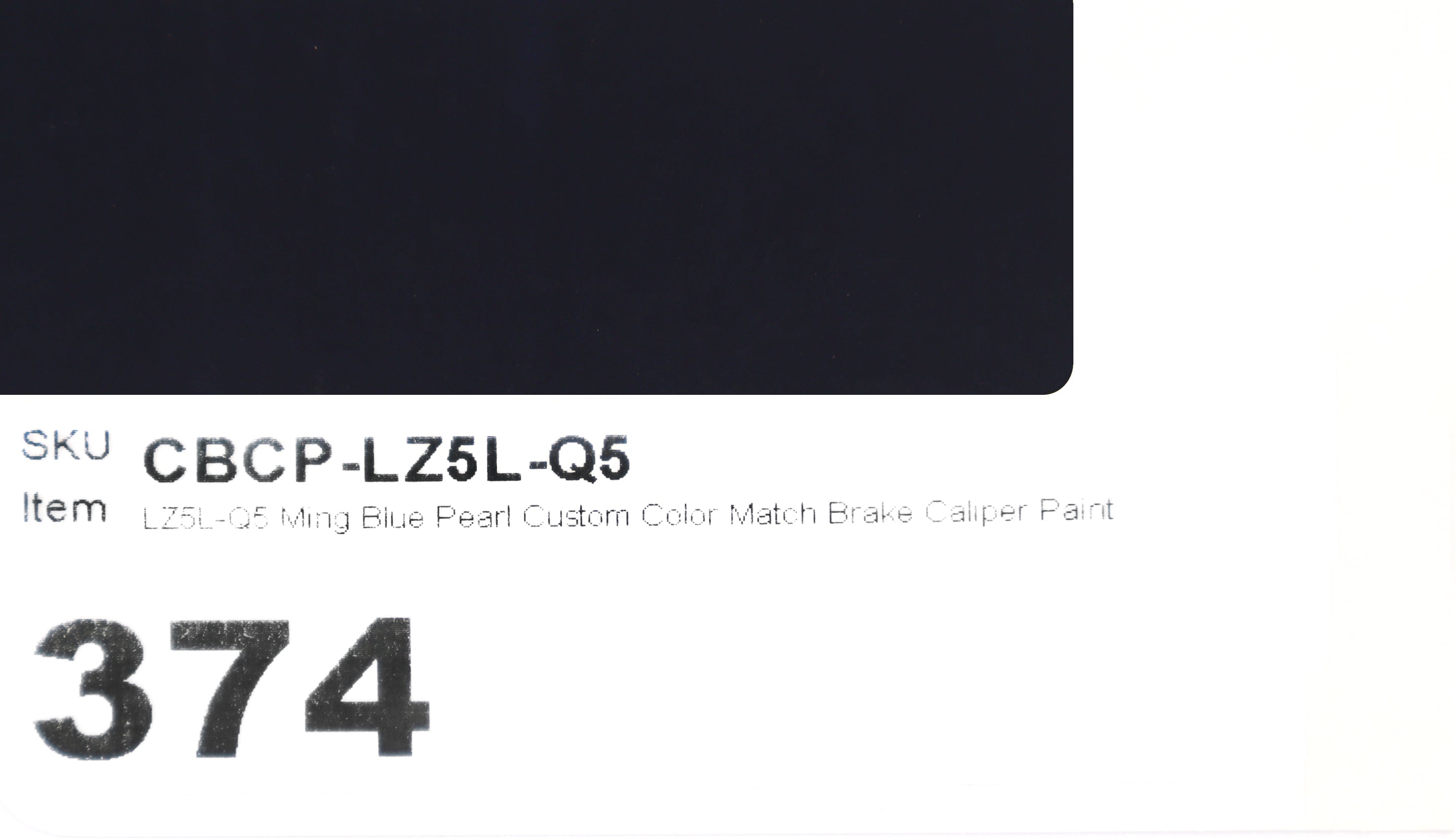 LZ5L-Q5 Ming Blue Pearl Custom Color Match Brake Caliper Paint