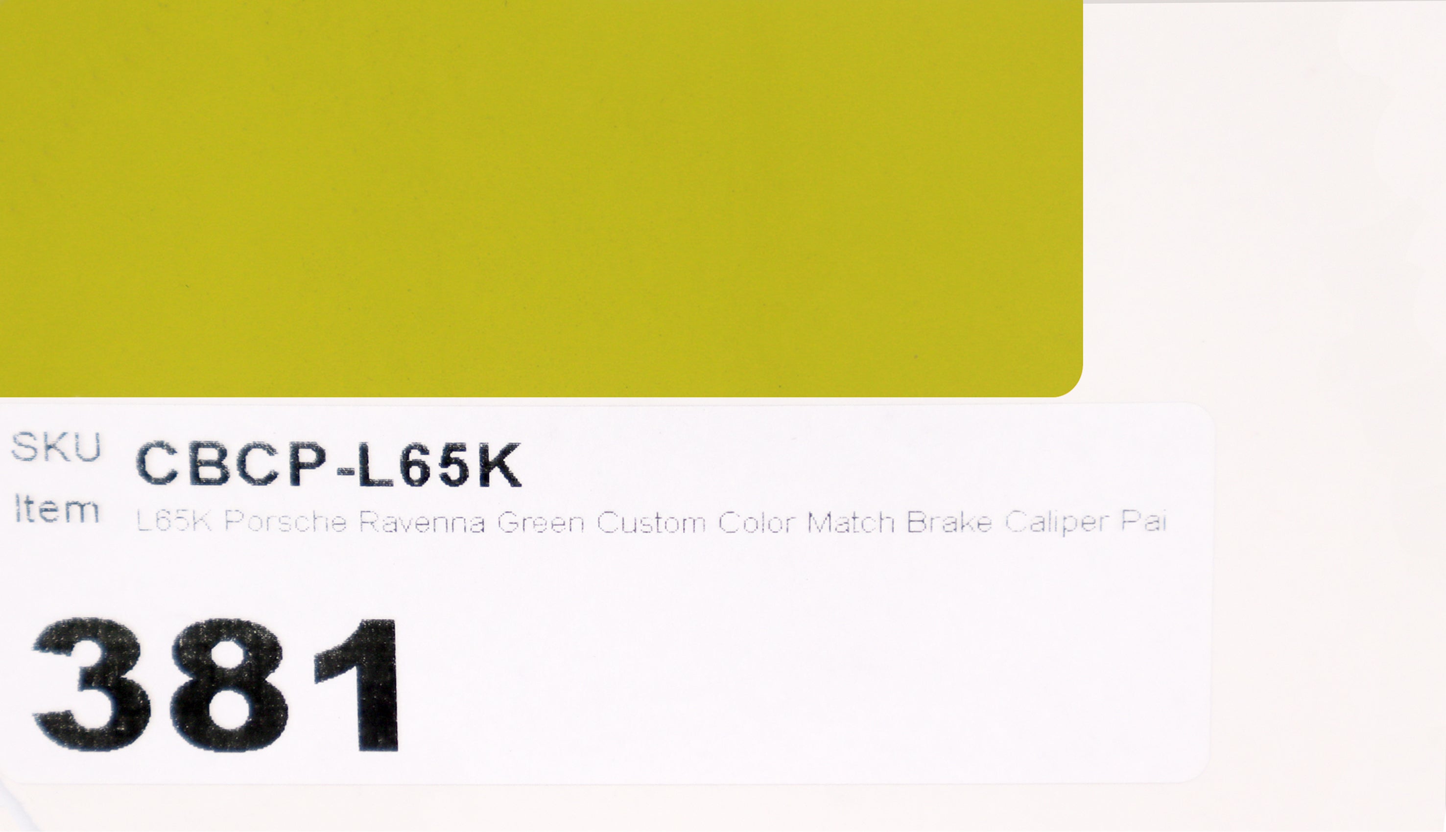 L65K Porsche Ravenna Green Custom Color Match Brake Caliper Paint Kit