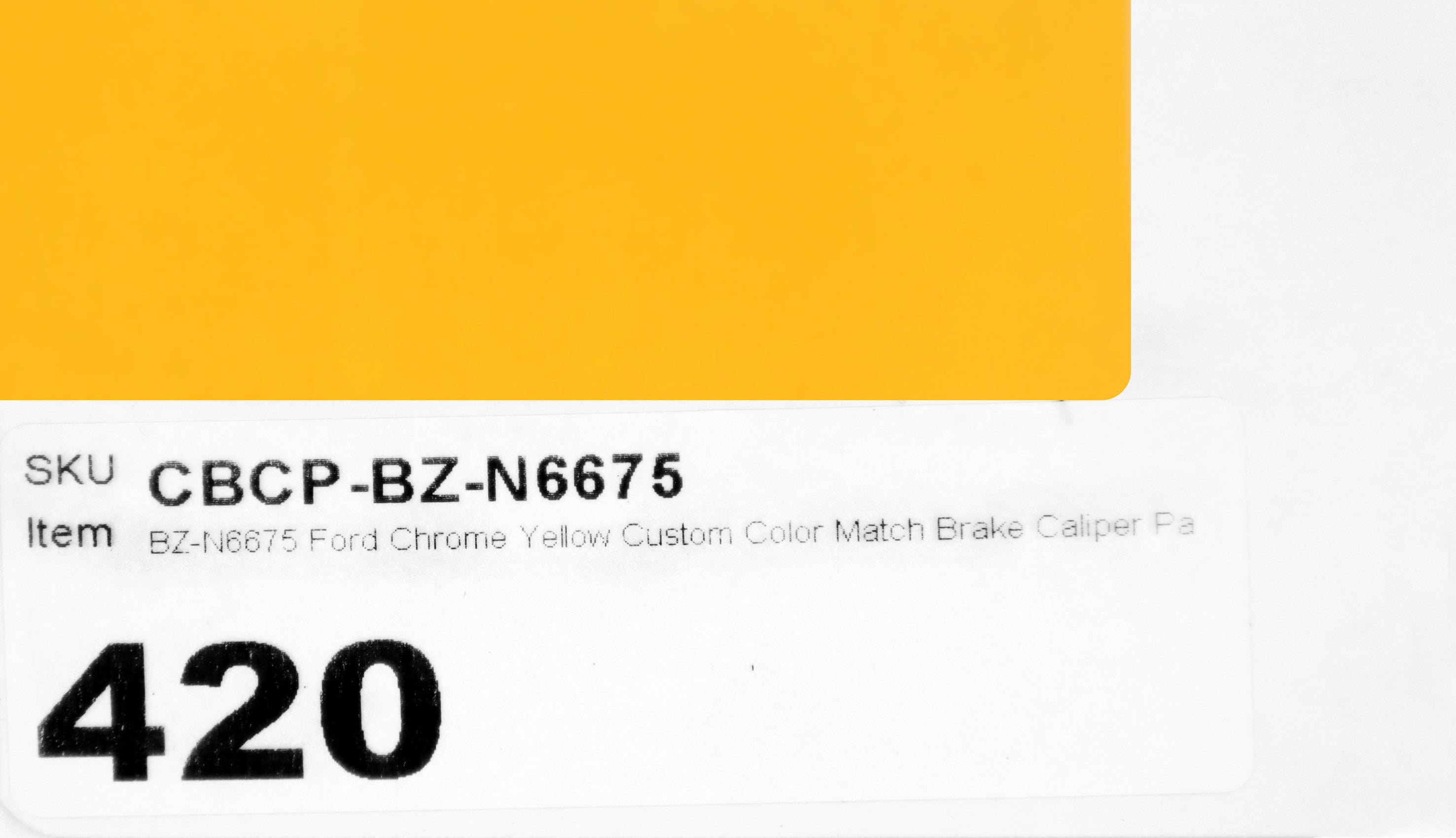 BZ-N6675 Ford Chrome Yellow Custom Color Match Brake Caliper Paint