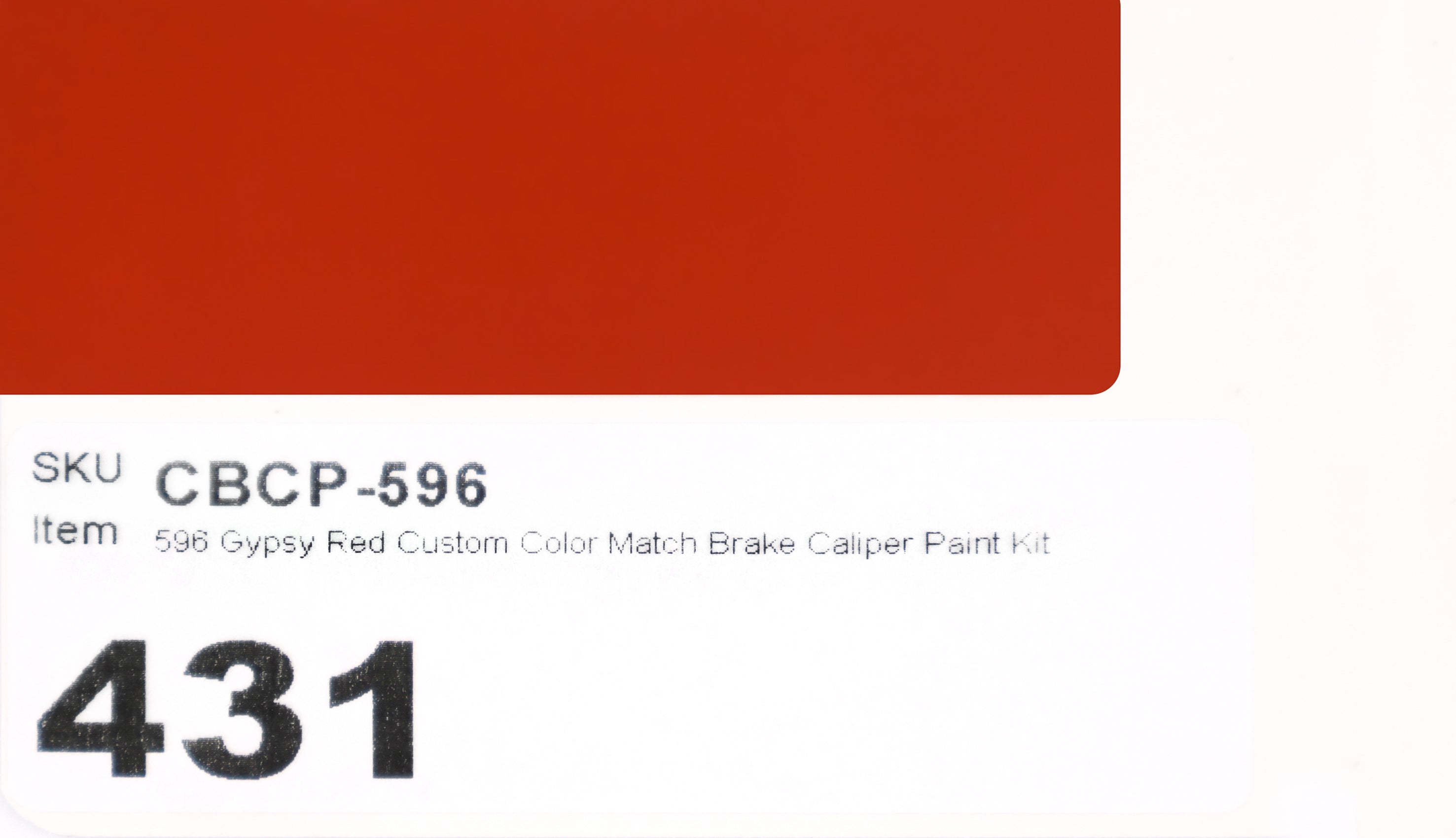 596 Gypsy Red Custom Color Match Brake Caliper Paint