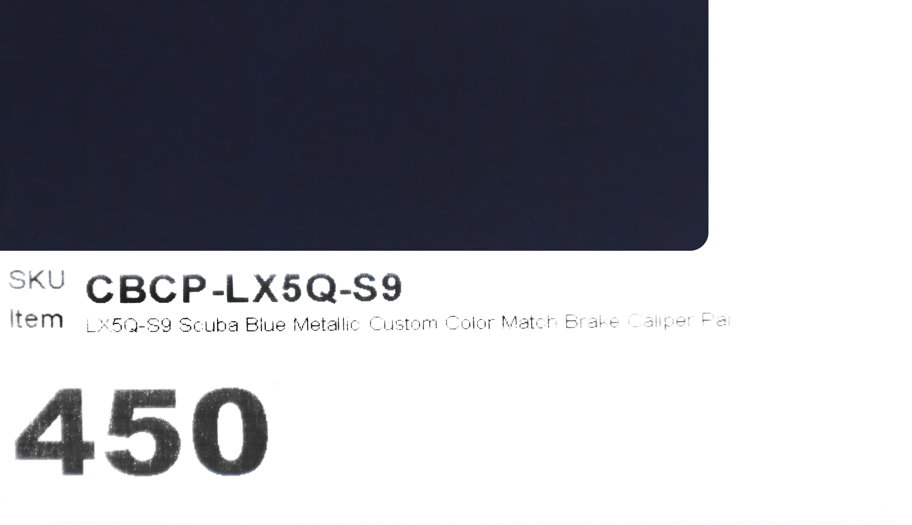 LX5Q-S9 Scuba Blue Metallic Custom Color Match Brake Caliper Paint Kit