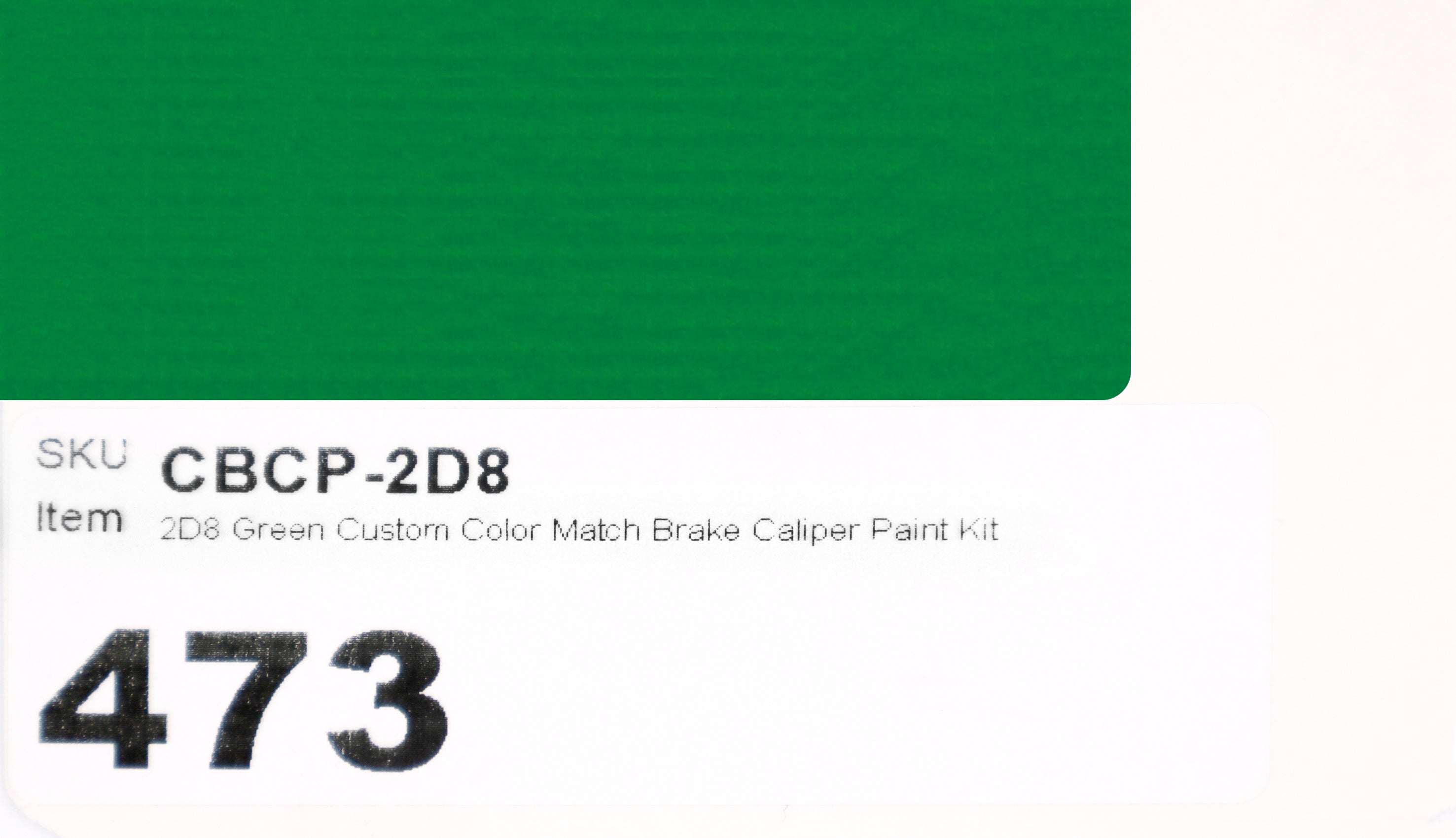 2D8 Green Custom Color Match Brake Caliper Paint Kit