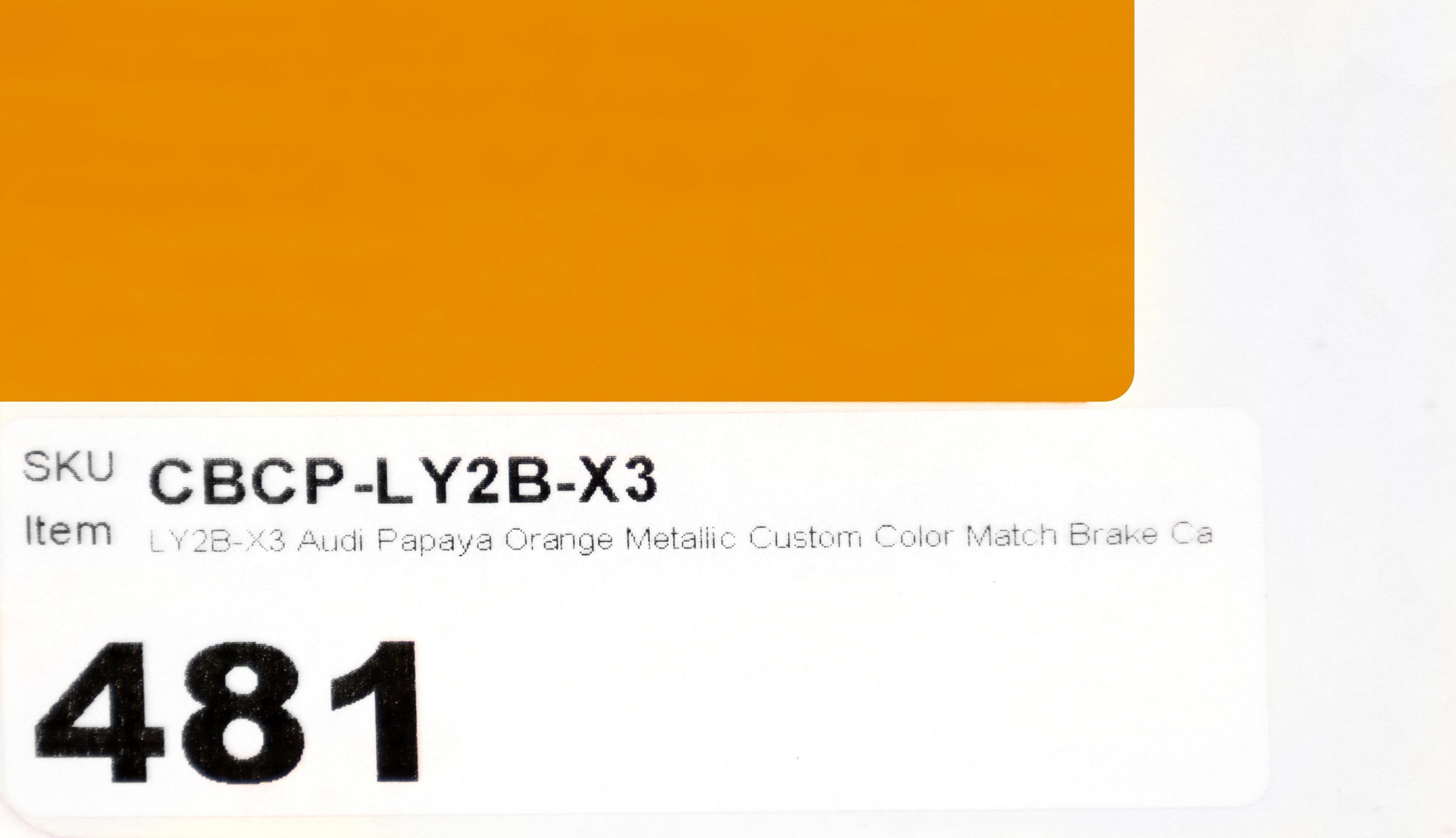LY2B-X3 Audi Papaya Orange Metallic Custom Color Match Brake Caliper Paint