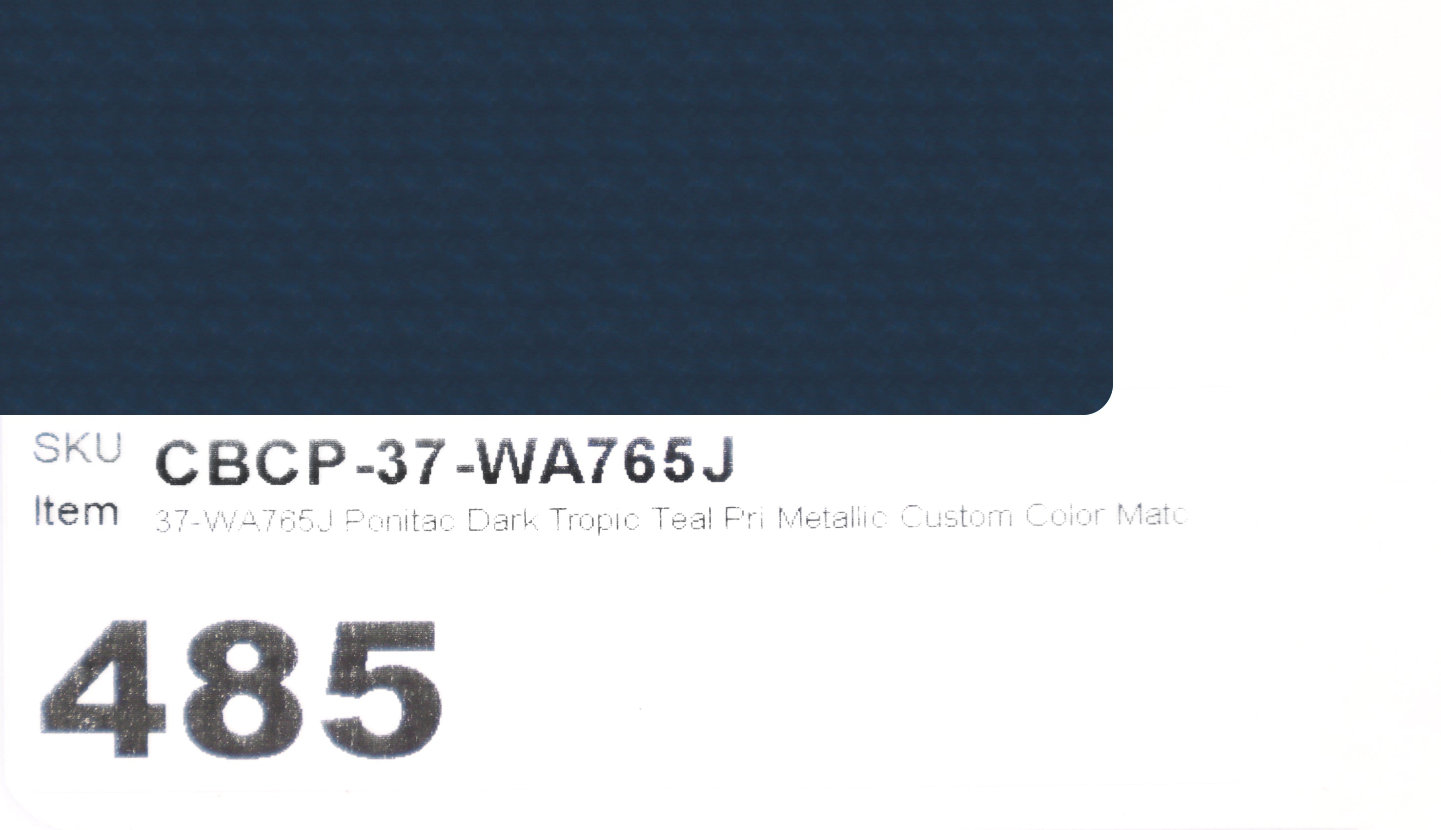 37-WA765J Pontiac Dark Tropic Teal Pri Metallic Custom Color Match Brake Caliper Paint Kit