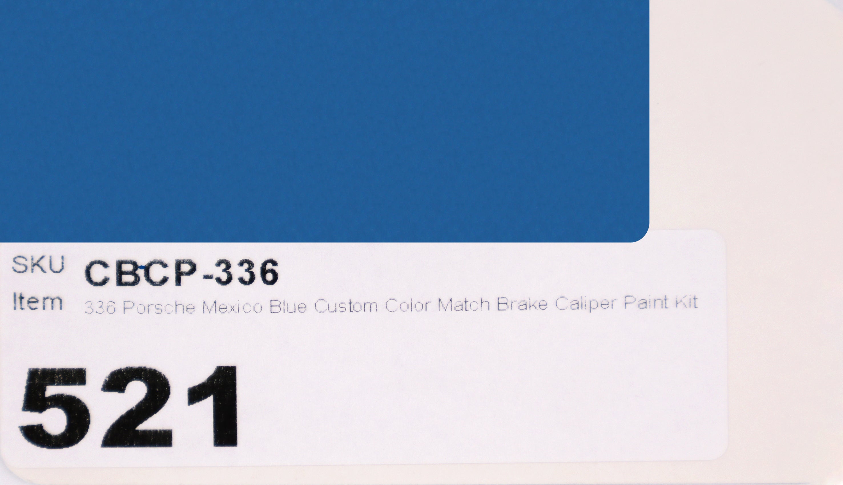 336 Porsche Mexico Blue Custom Color Match Brake Caliper Paint Kit