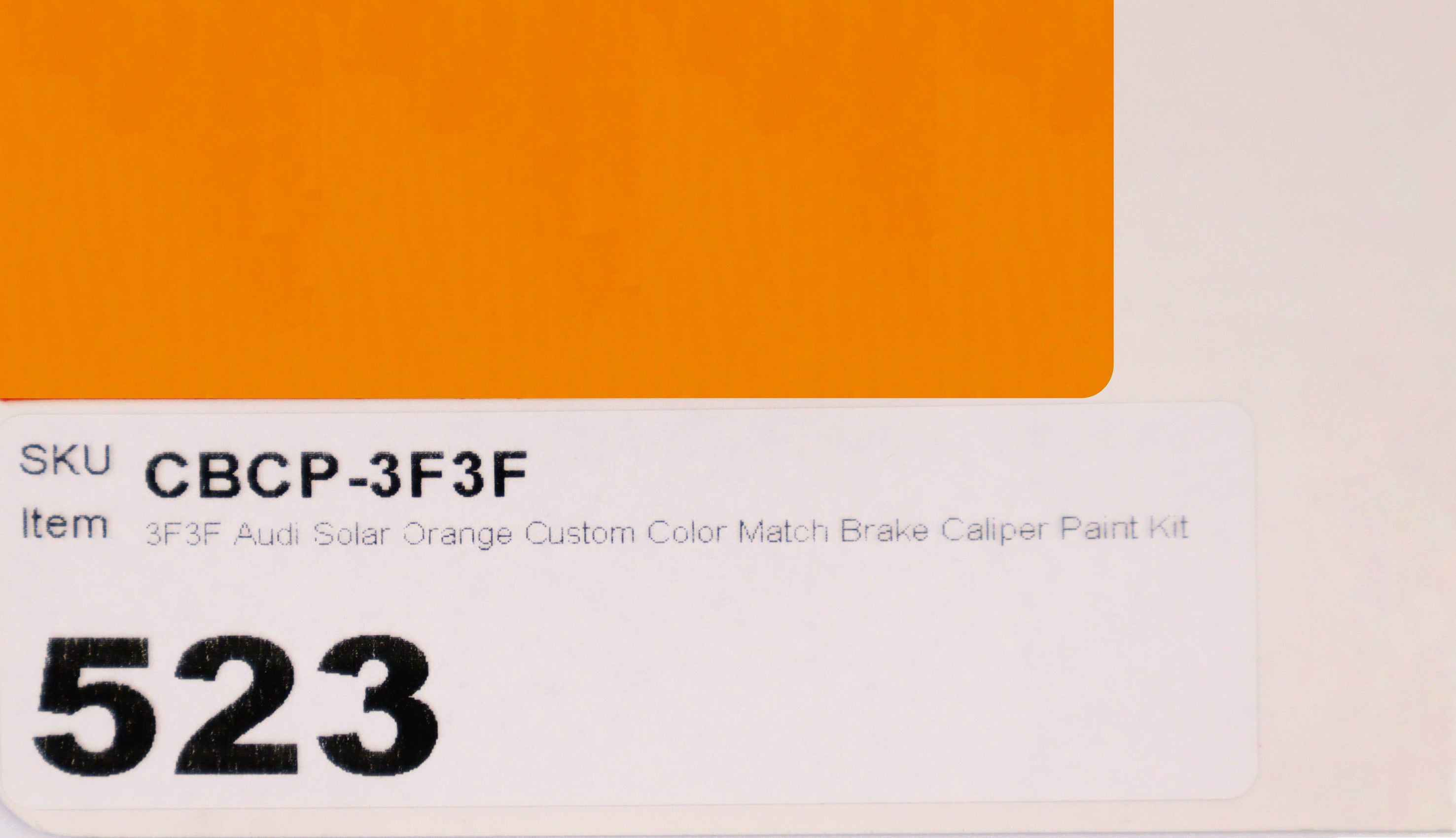 3F3F Audi Solar Orange Custom Color Match Brake Caliper Paint Kit