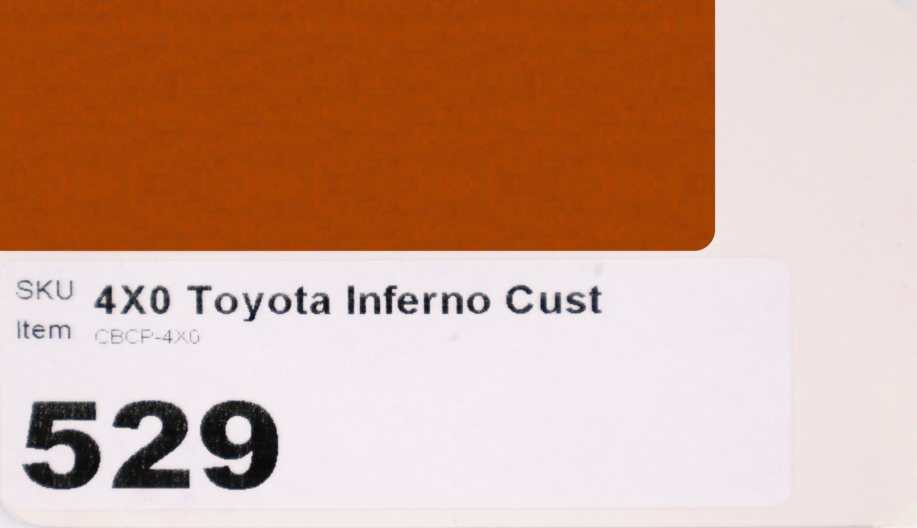 4X0 Toyota Inferno Custom Color Match Brake Caliper Paint Kit