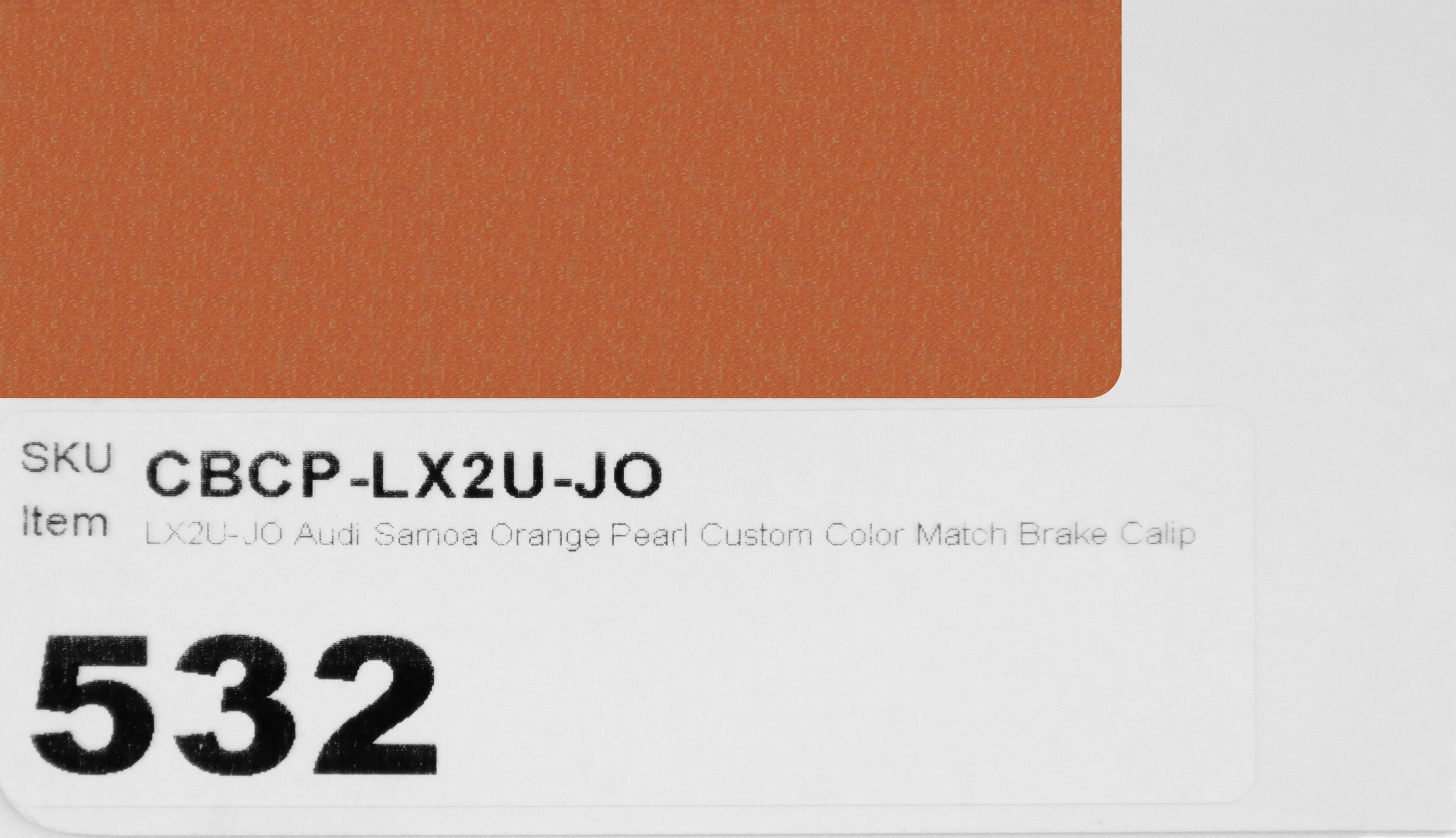 LX2U-JO Audi Samoa Orange Pearl Custom Color Match Brake Caliper Paint Kit