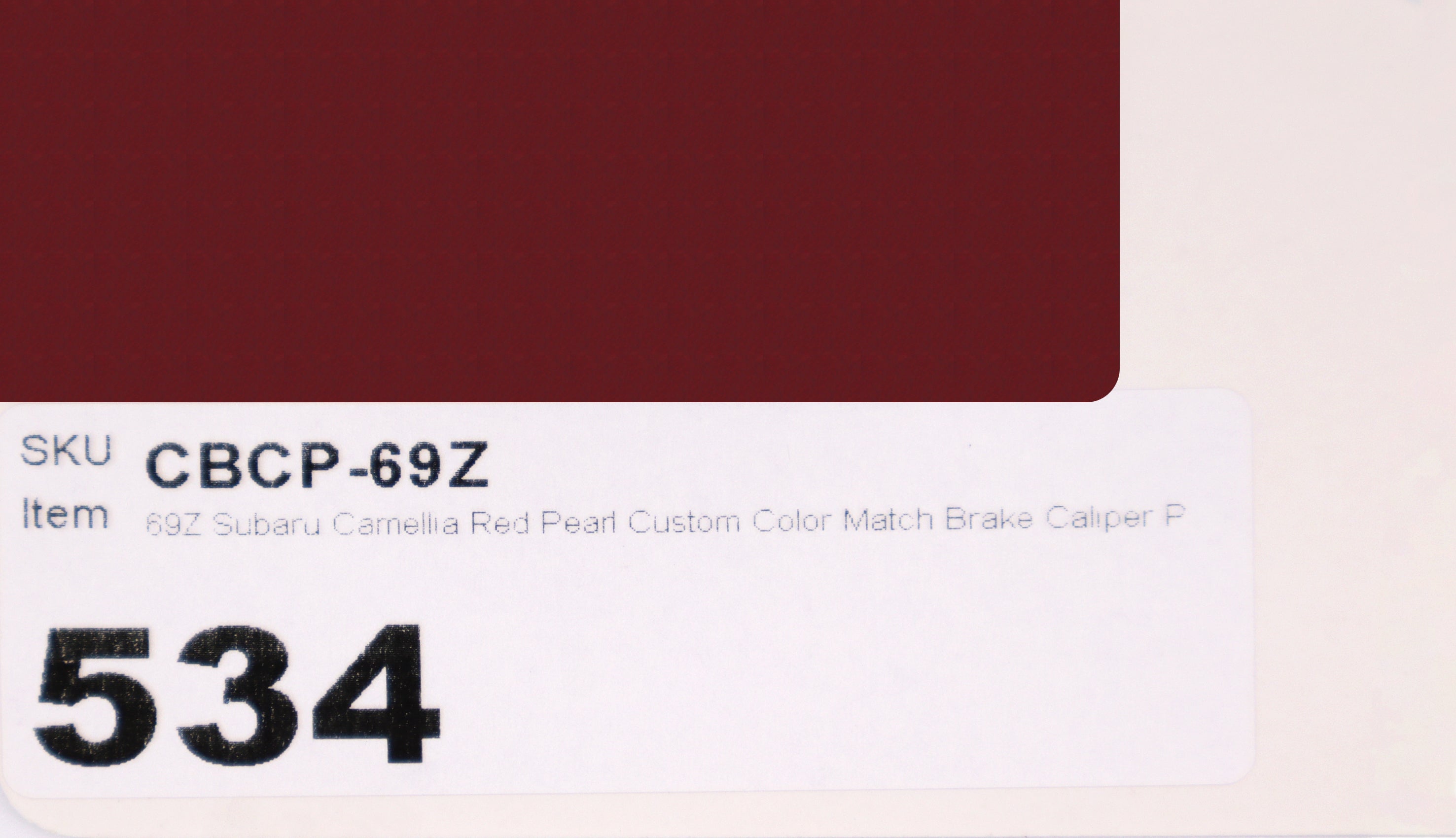 69Z Subaru Camellia Red Pearl Custom Color Match Brake Caliper Paint Kit