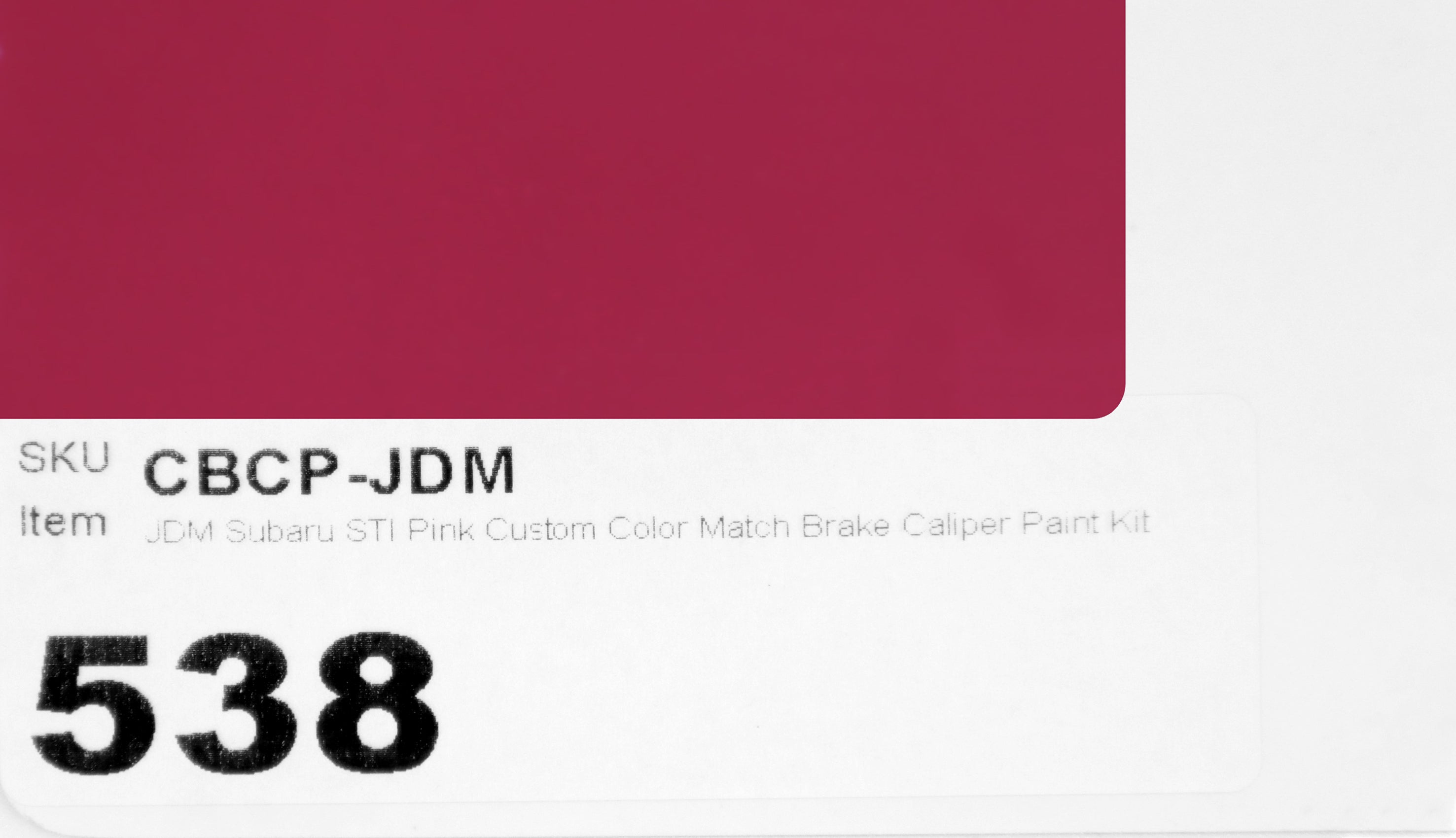 JDM Subaru STI Pink Custom Color Match Brake Caliper Paint Kit