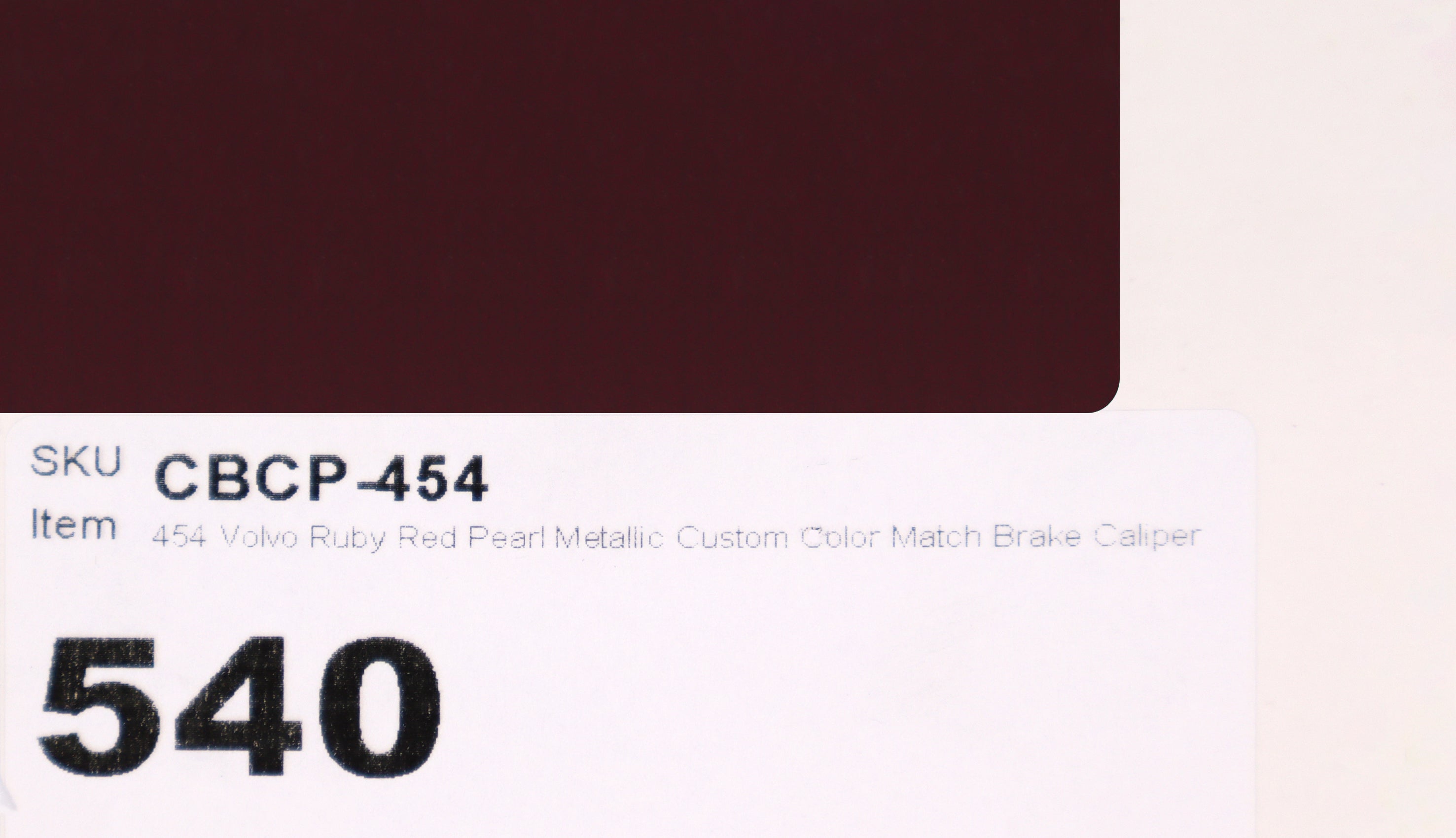 454 Volvo Ruby Red Pearl Metallic Custom Color Match Brake Caliper Paint Kit