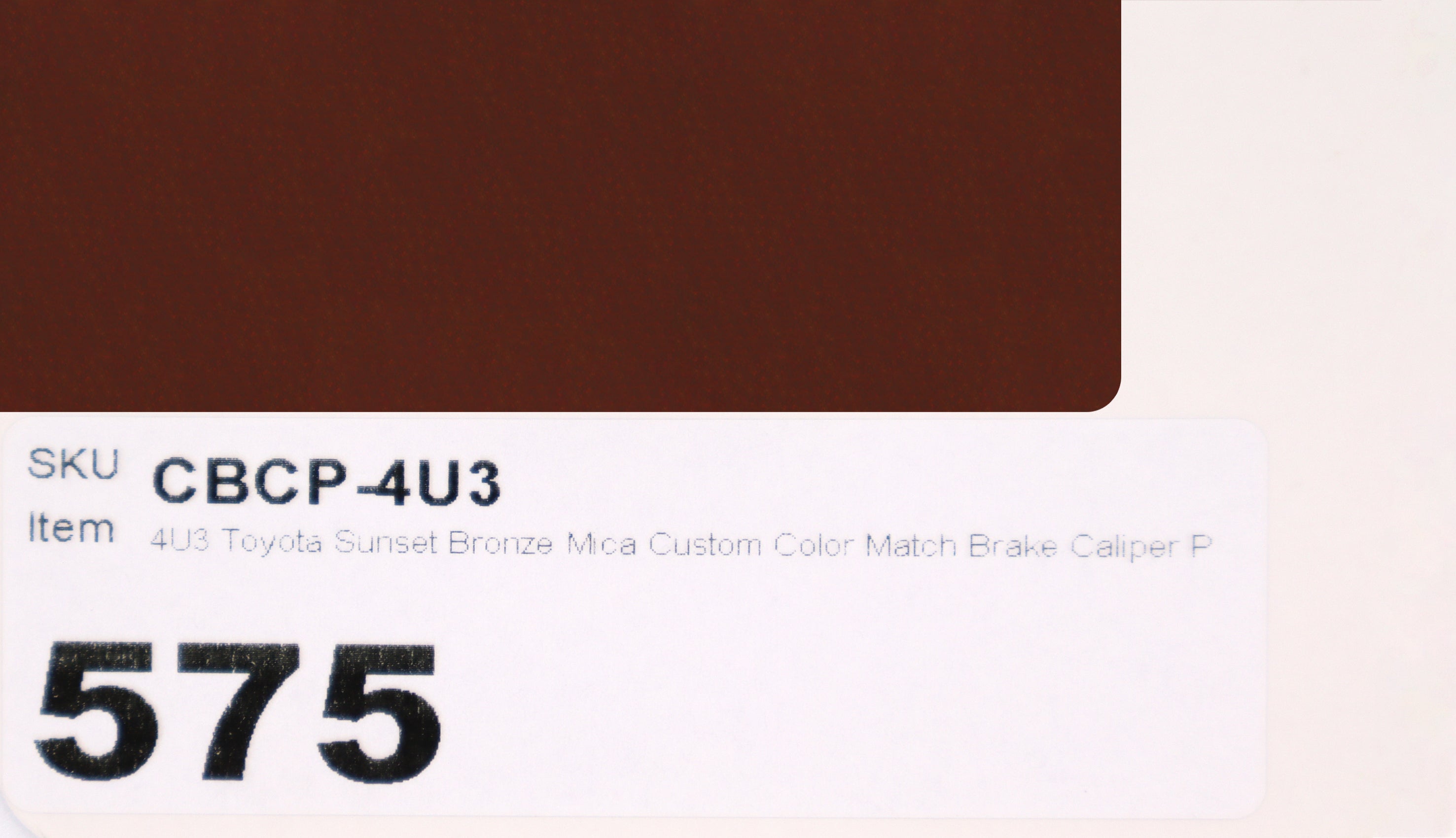4U3 Toyota Sunset Bronze Mica Custom Color Match Brake Caliper Paint Kit
