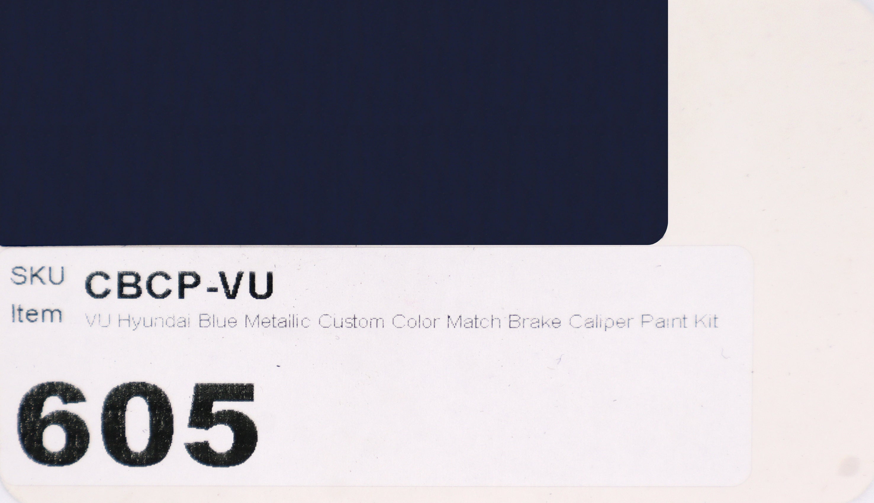 VU Hyundai Blue Metallic Custom Color Match Brake Caliper Paint