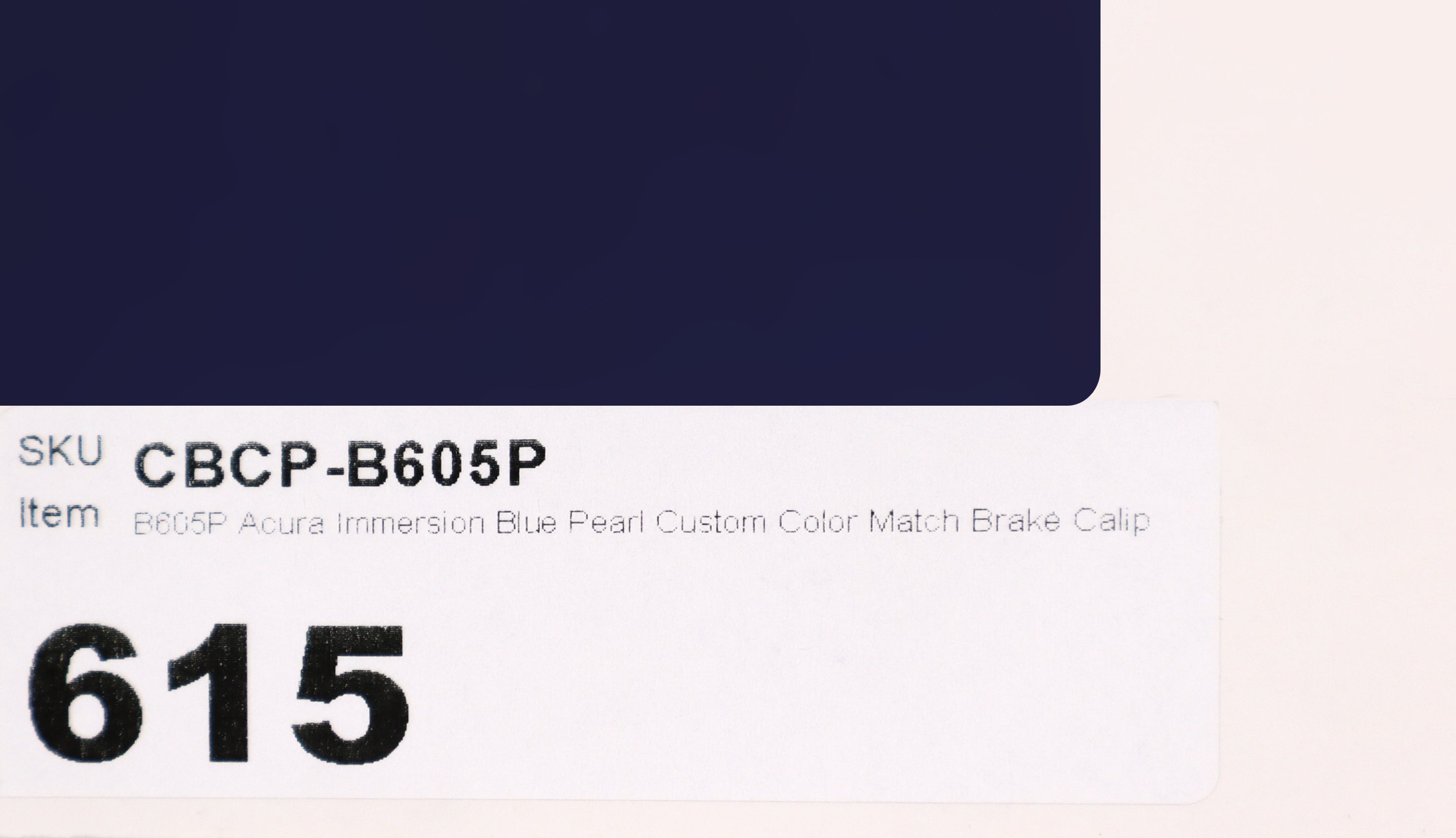 B605P Acura Immersion Blue Pearl Custom Color Match Brake Caliper Paint