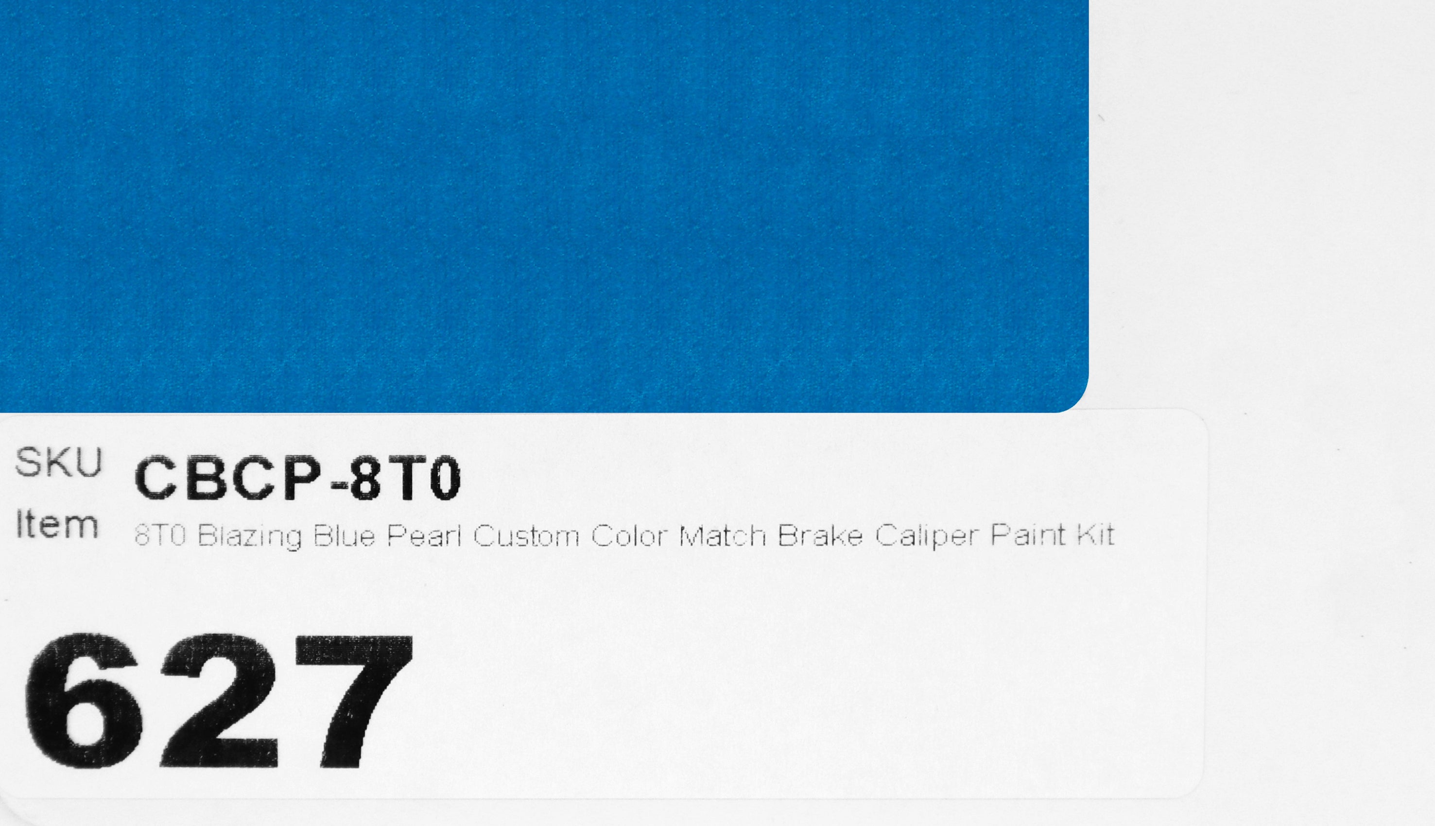 8T0 Toyota Blazing Blue Pearl Custom Color Match Brake Caliper Paint