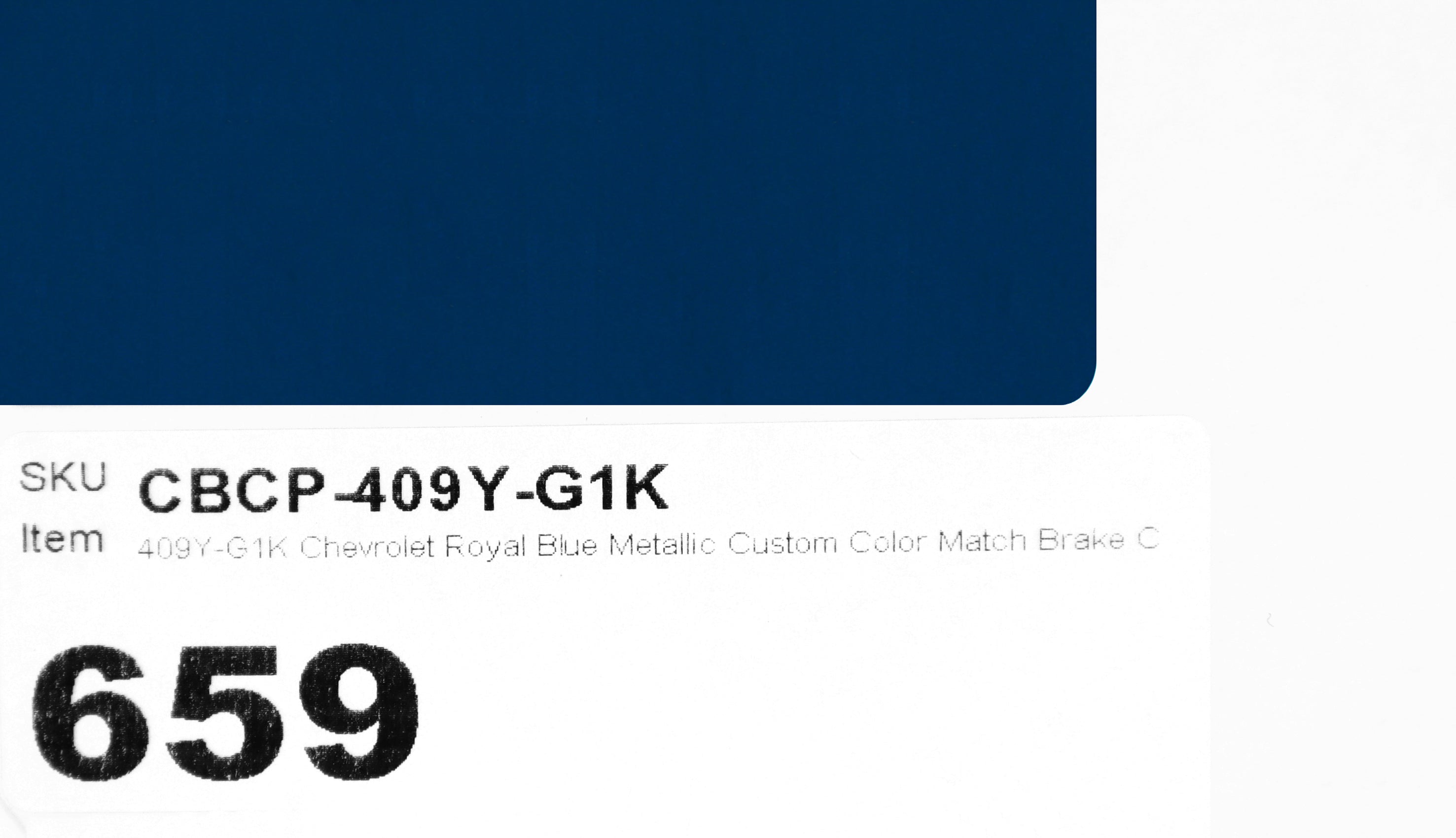 409Y-G1K Chevrolet Royal Blue Metallic Custom Color Match Brake Caliper Paint