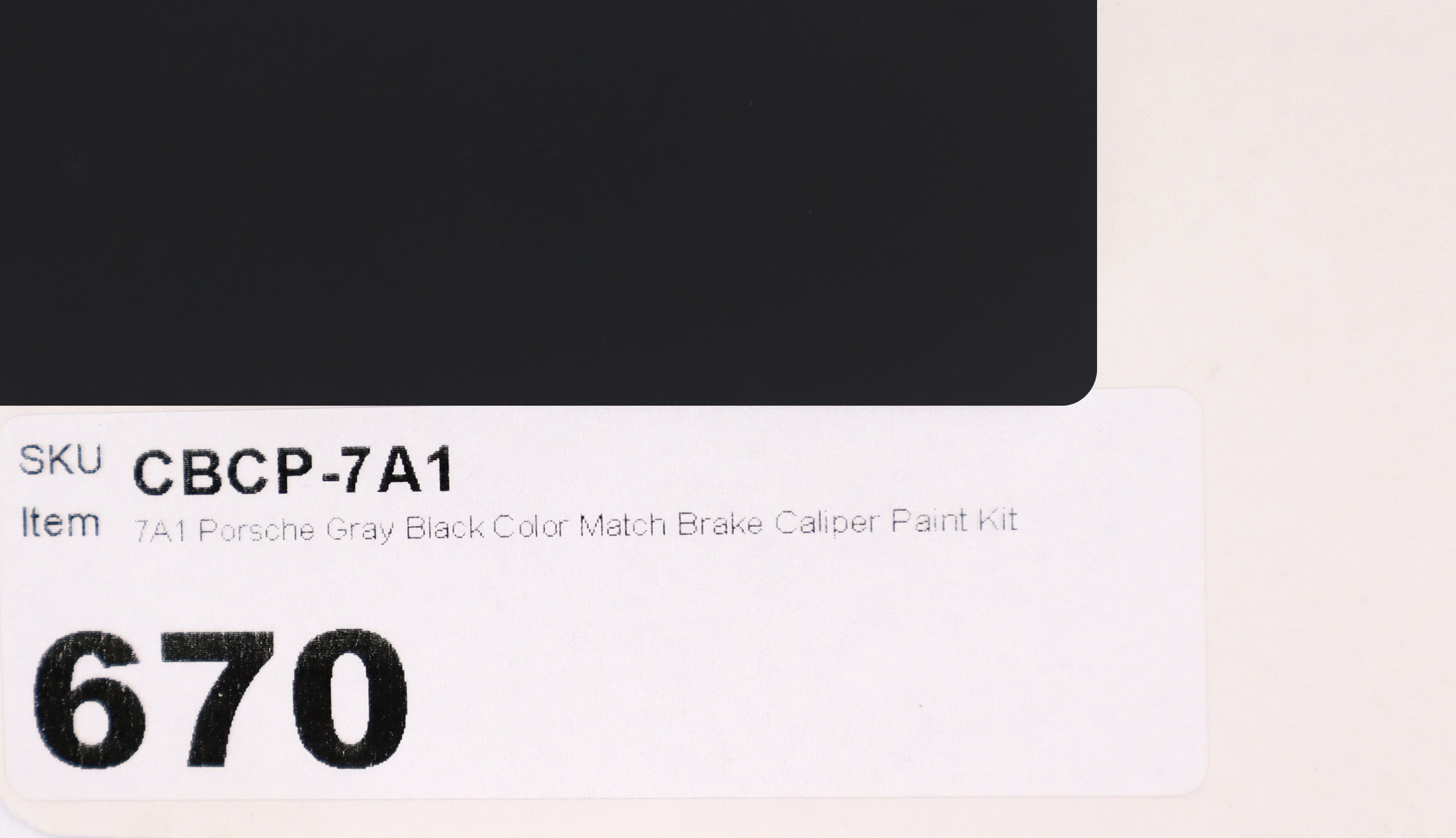 7A1 Porsche Gray Black Color Match Brake Caliper Paint Kit Custom Color Match Brake Caliper Paint