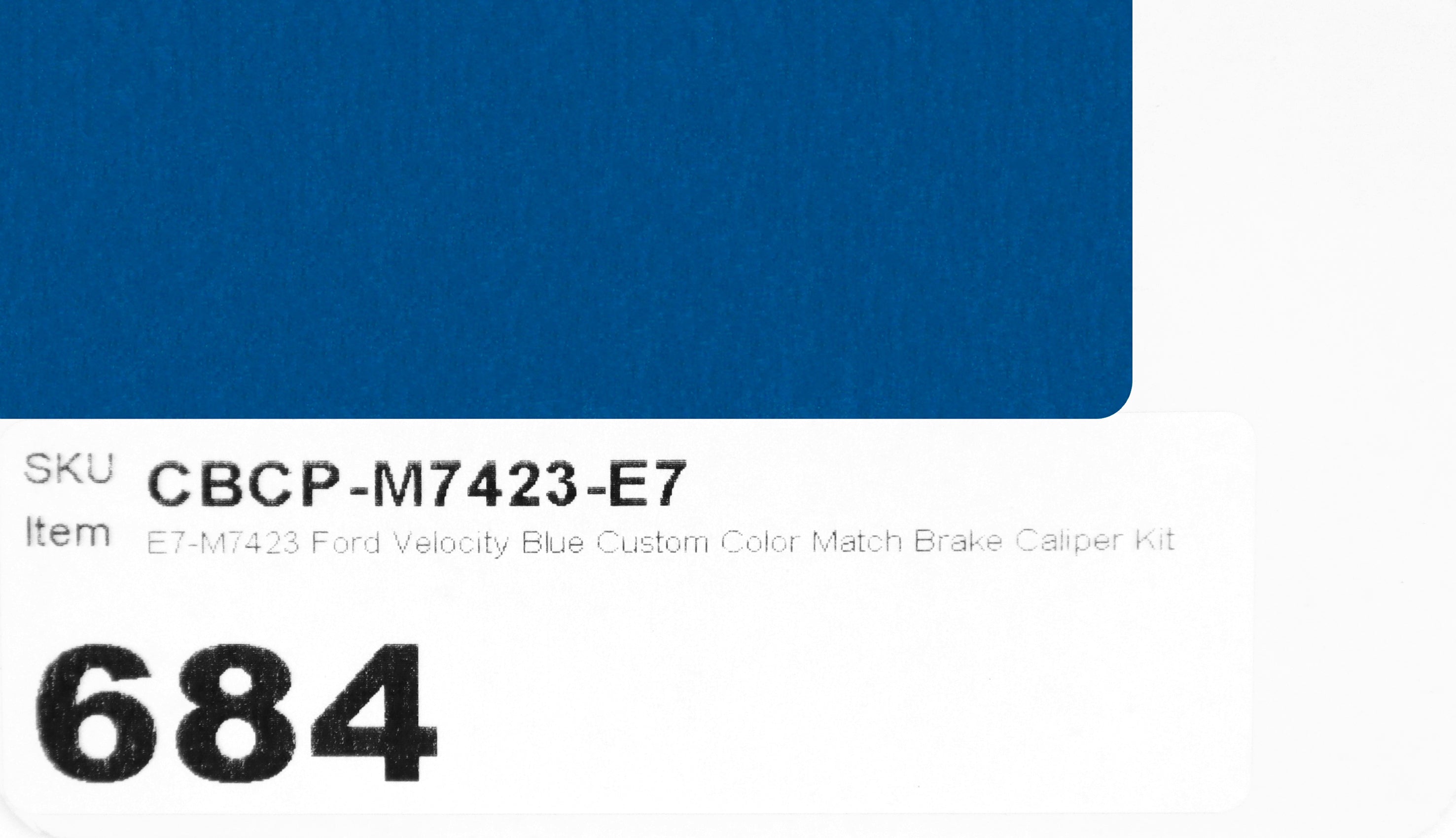 E7-M7423 Ford Velocity Blue Custom Color Match Brake Caliper Paint