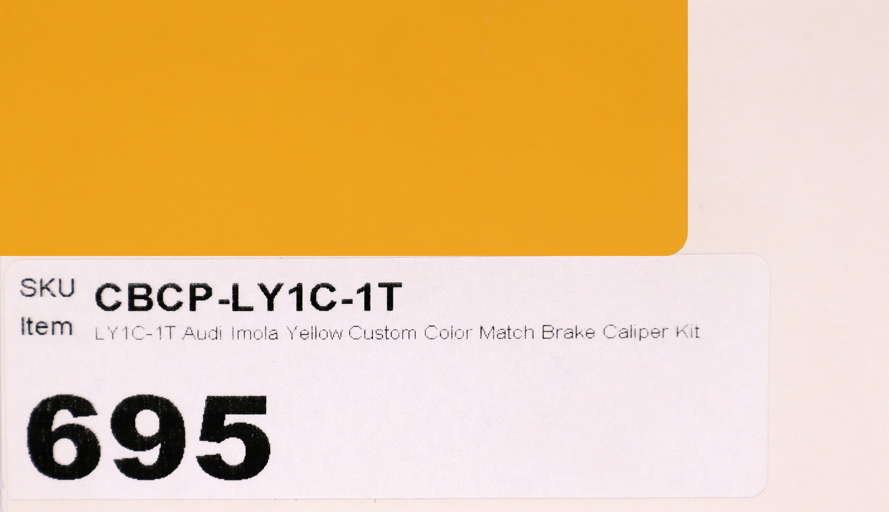 LY1C-1T Audi Imola Yellow Custom Color Match Brake Caliper Paint