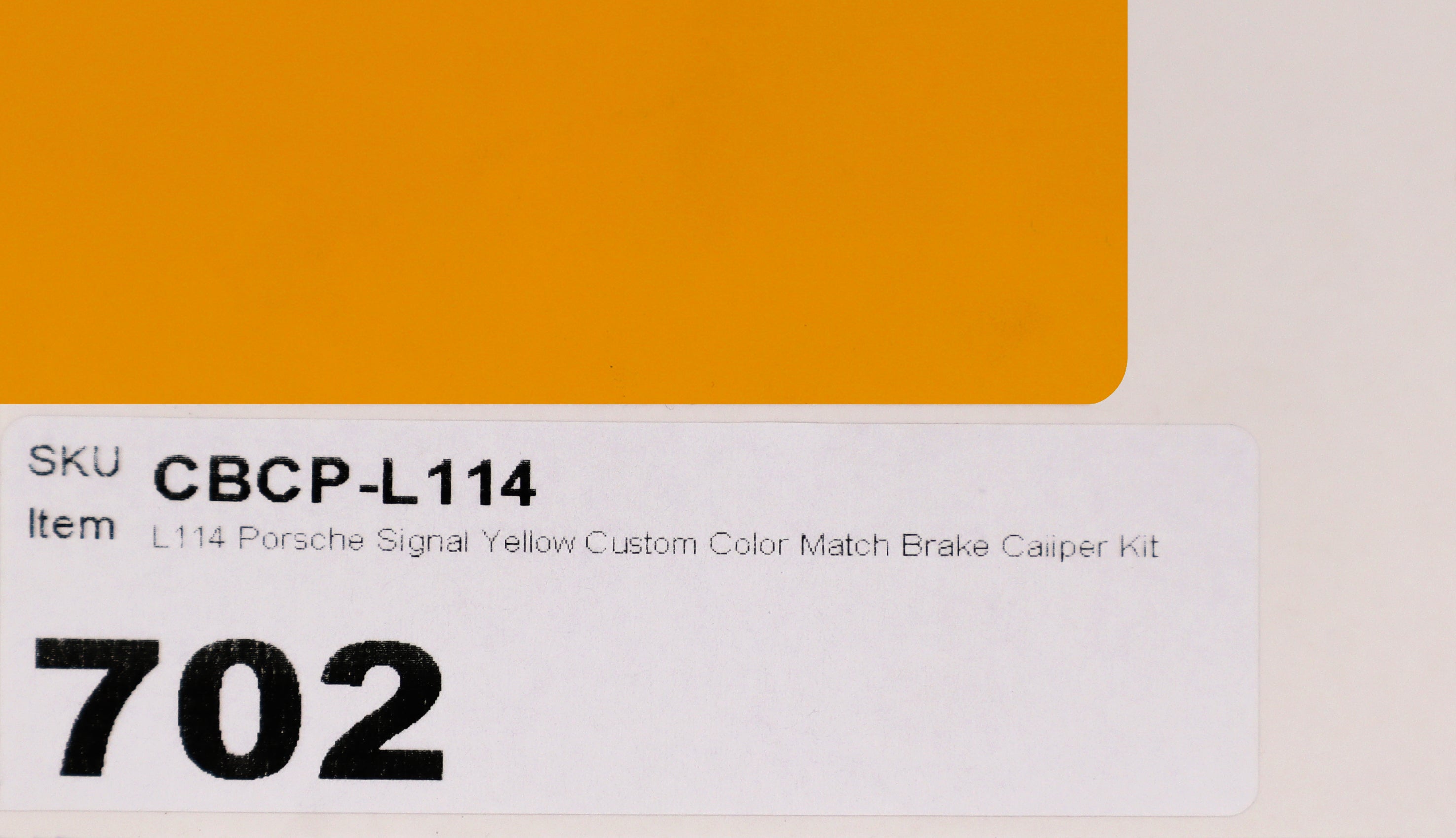 L114 Porsche Signal Yellow Custom Color Match Brake Caliper Paint
